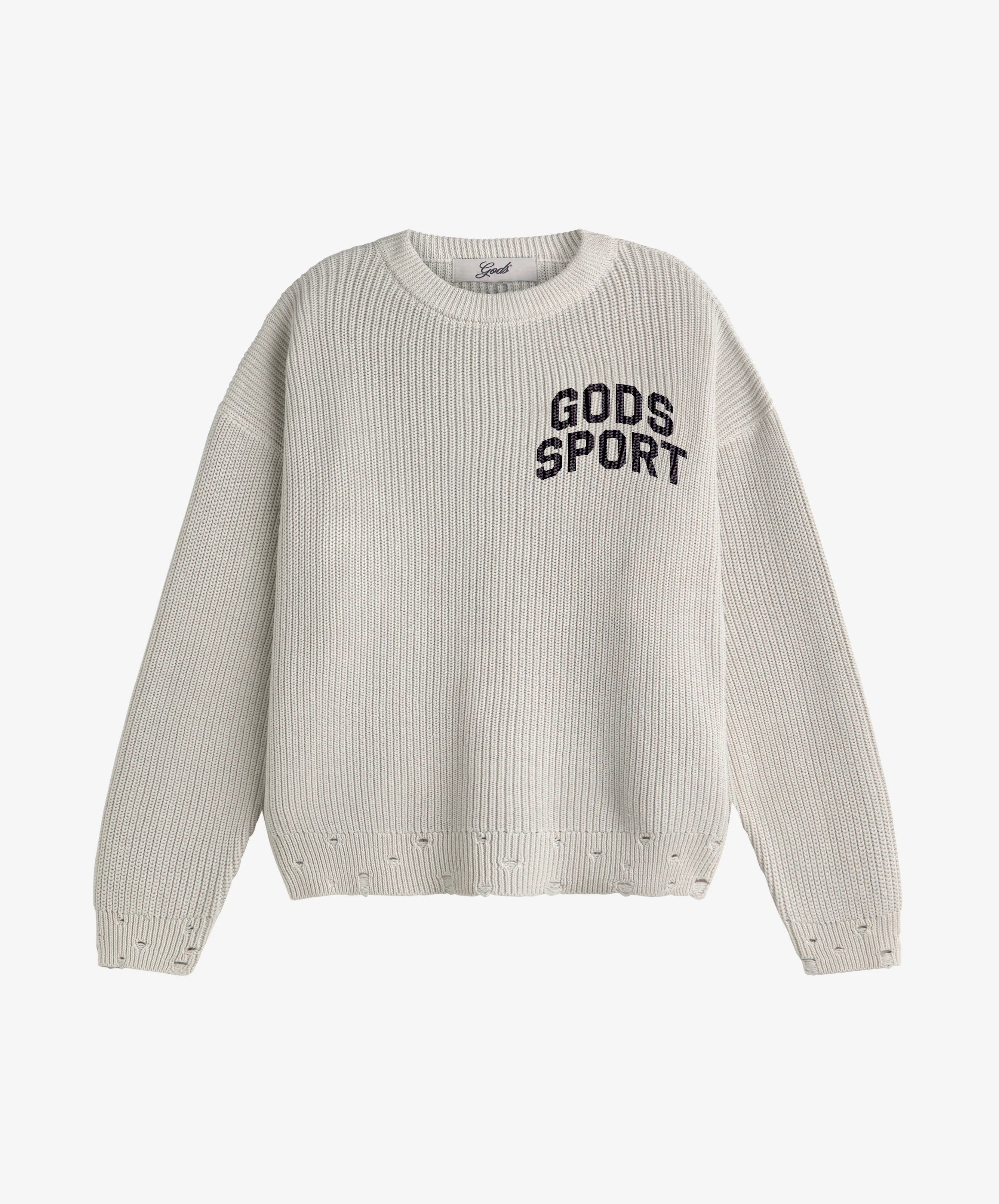 Gods Sport Knitted Sweater Grey - Image 3