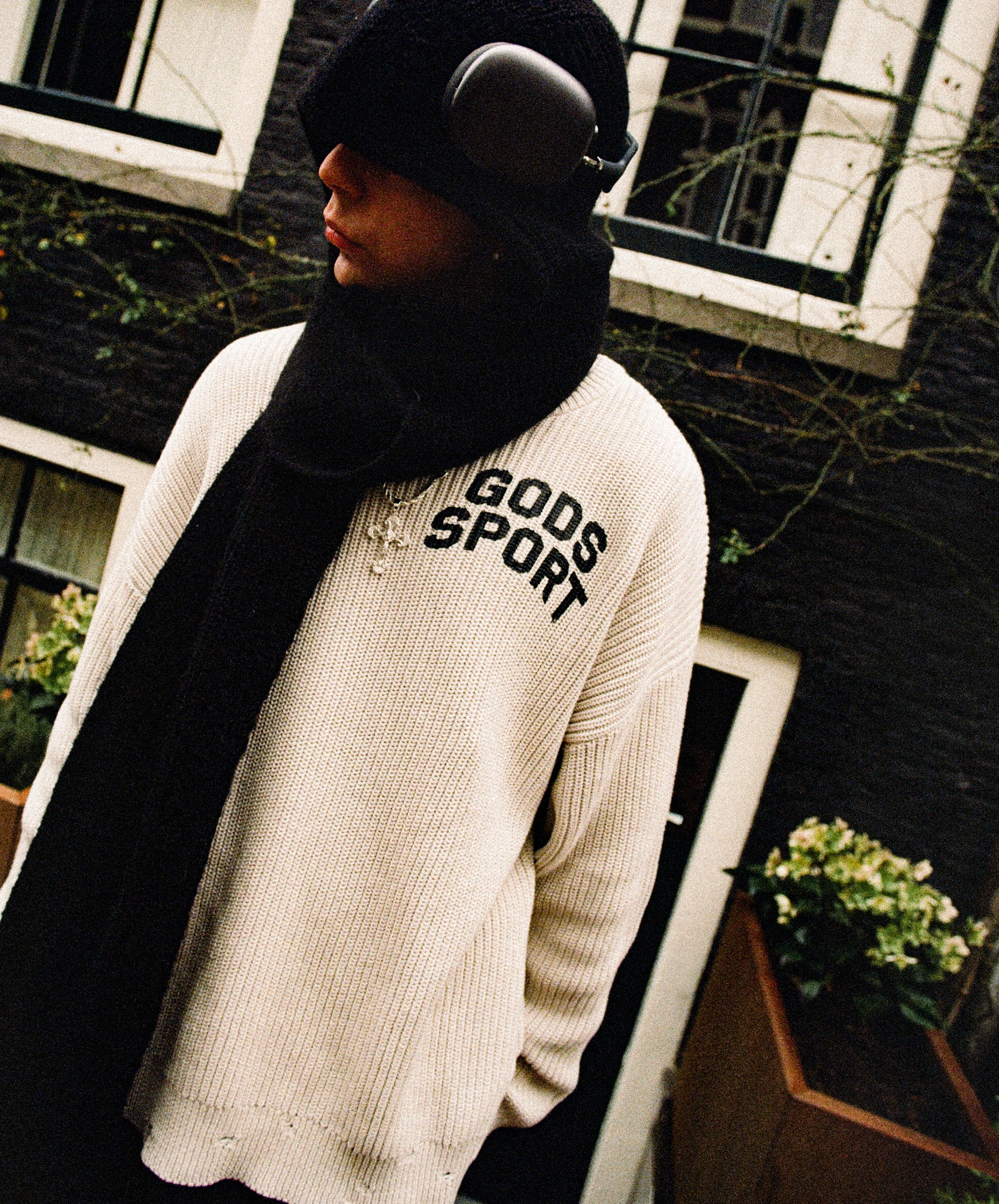 Gods Sport Knitted Sweater Grey - Image 4