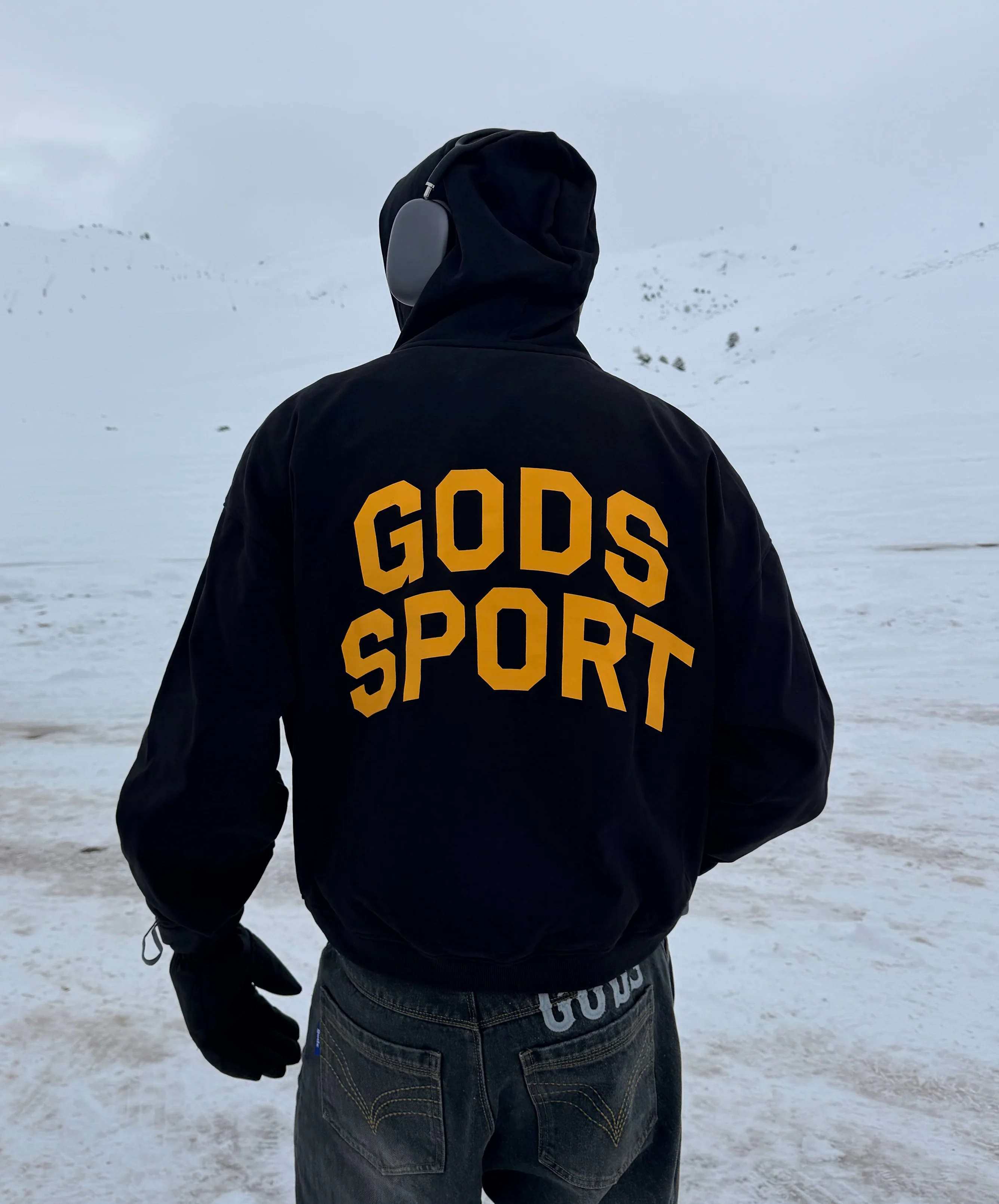 Gods Sports Club Hoodie Black - Image 8