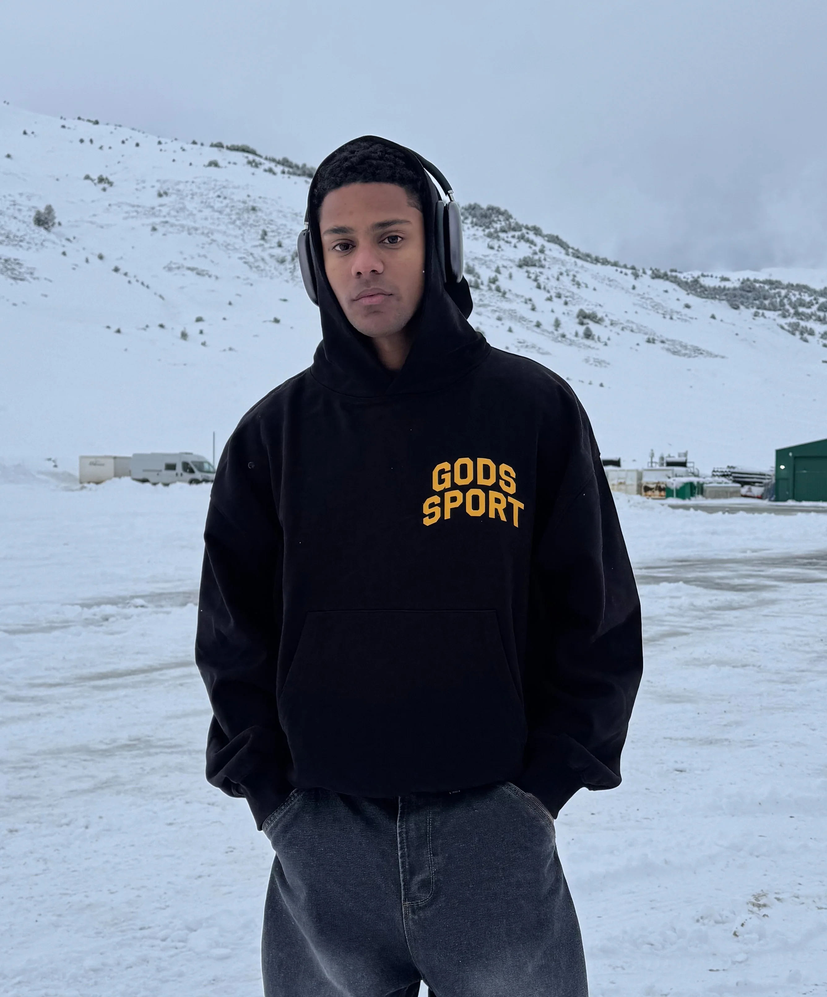 Gods Sports Club Hoodie Black - Image 9