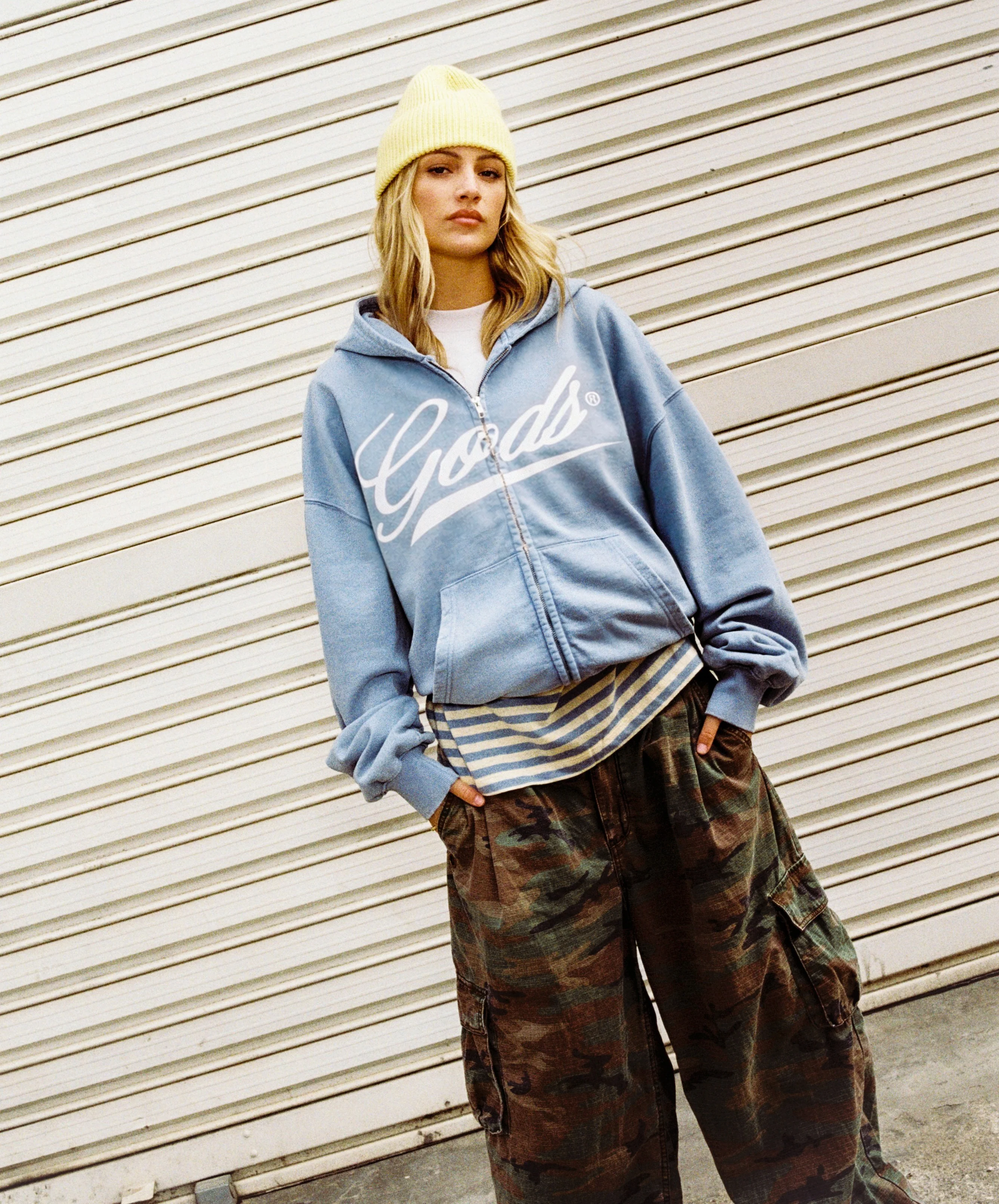 Gods Sunfaded Zipper Blue - Image 2