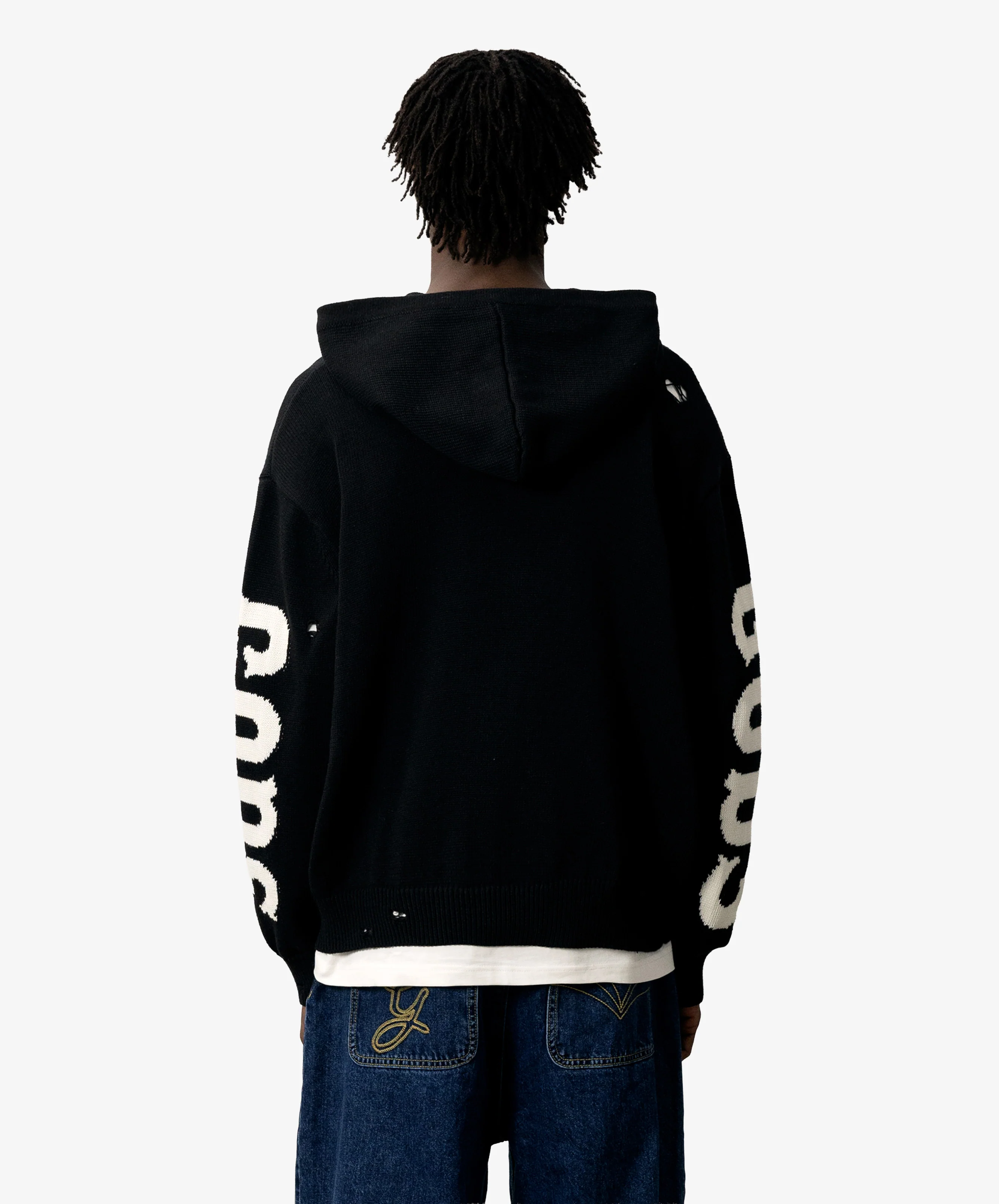 G Knitted Zipper Black - Image 3