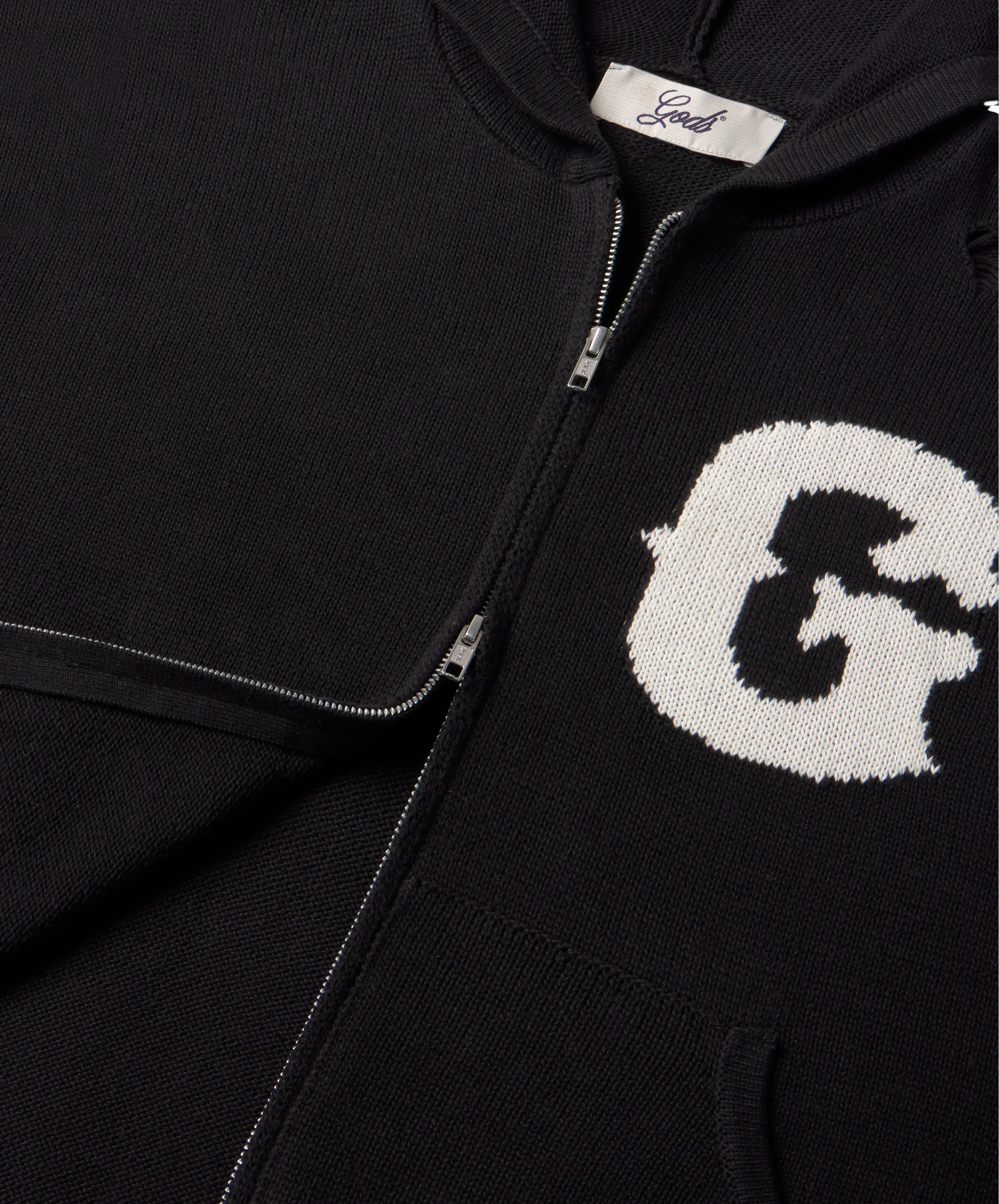 G Knitted Zipper Black - Image 9