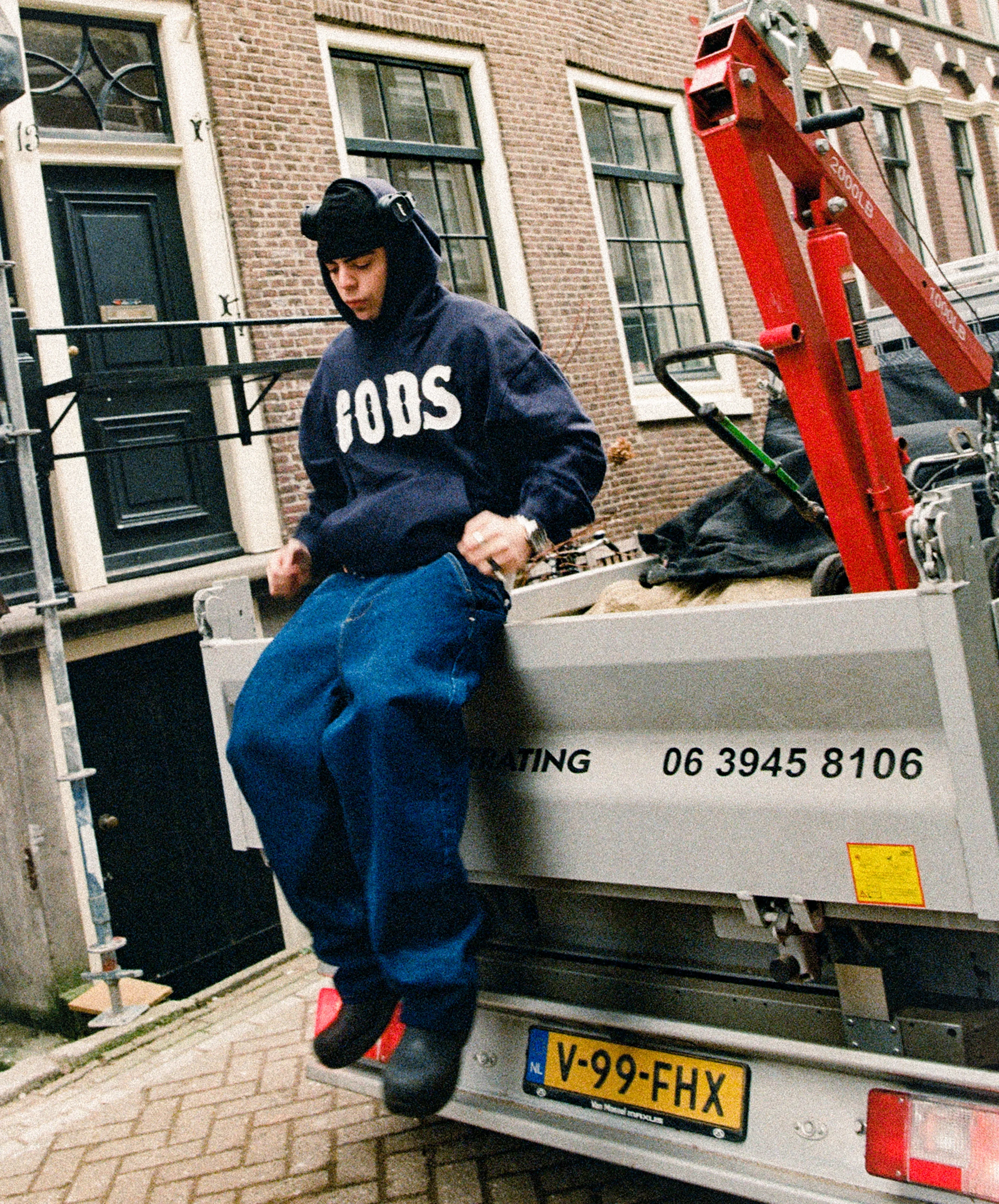 Gods Hoodie Navy - Image 4