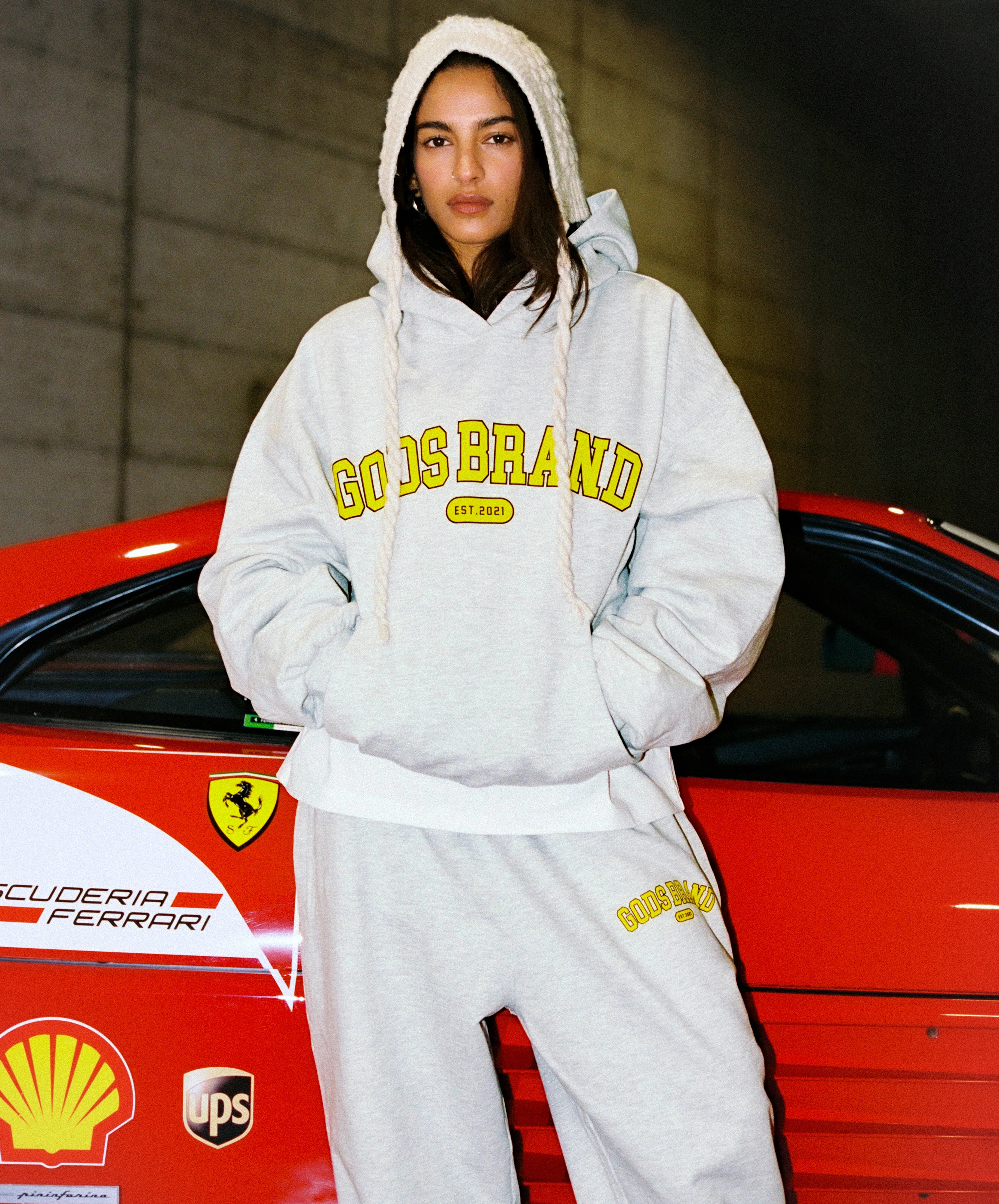 Godsbrand Cropped Hoodie Grey Melange - Image 8