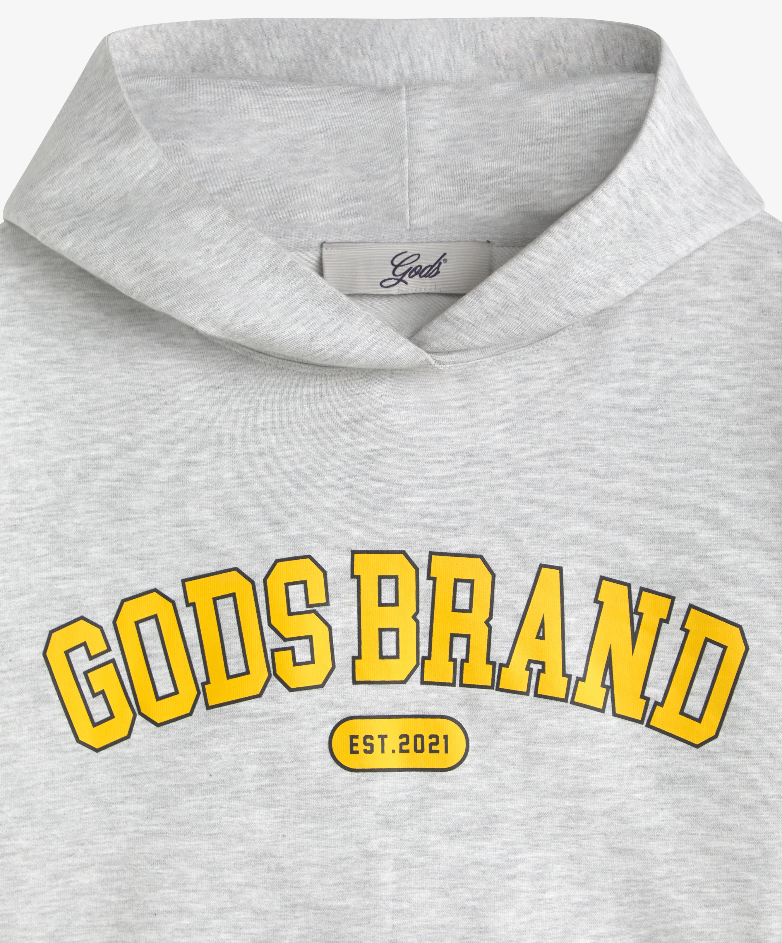 Godsbrand Cropped Hoodie Grey Melange - Image 9
