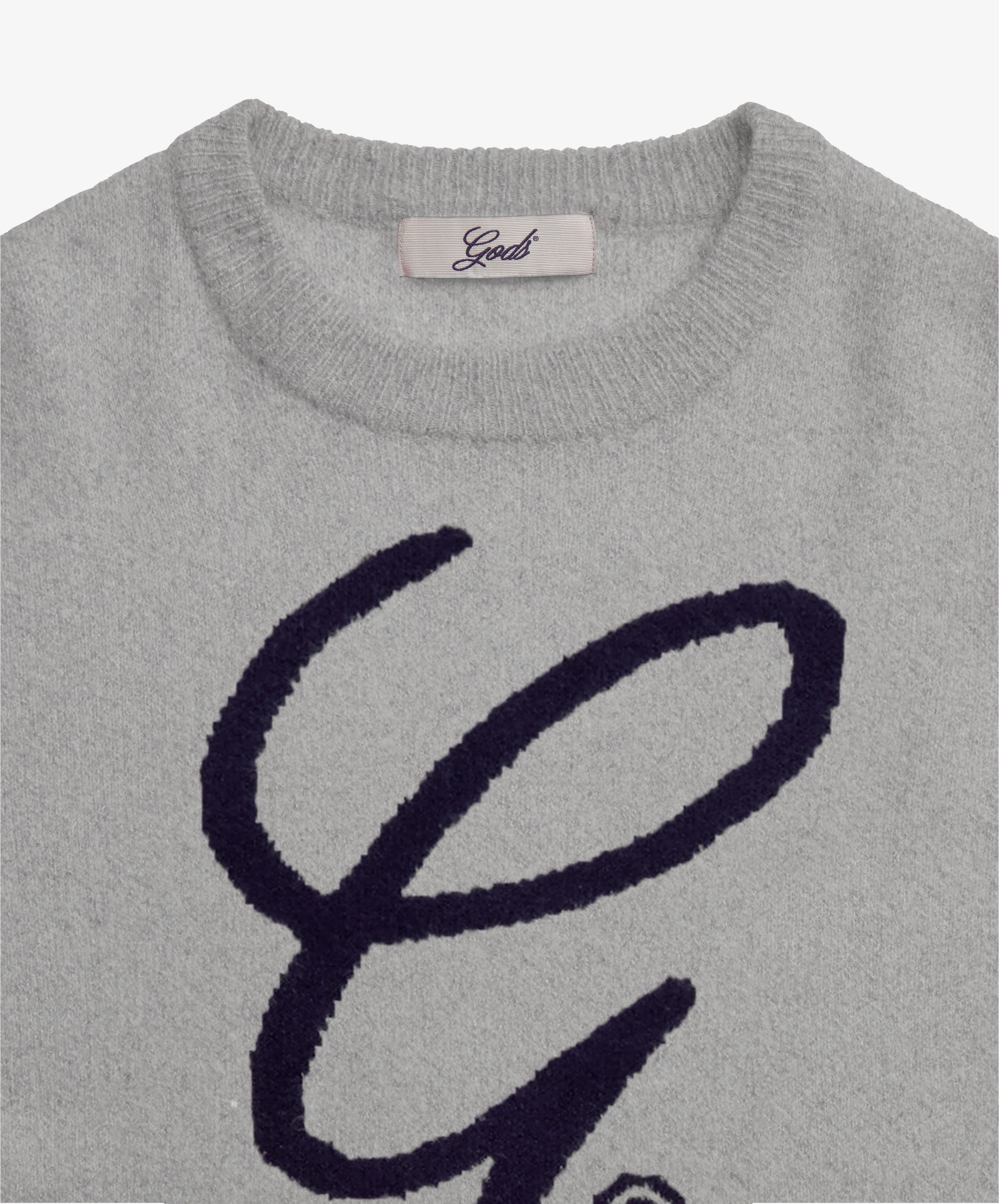 G'S Knitted Sweater Light Grey - Image 6
