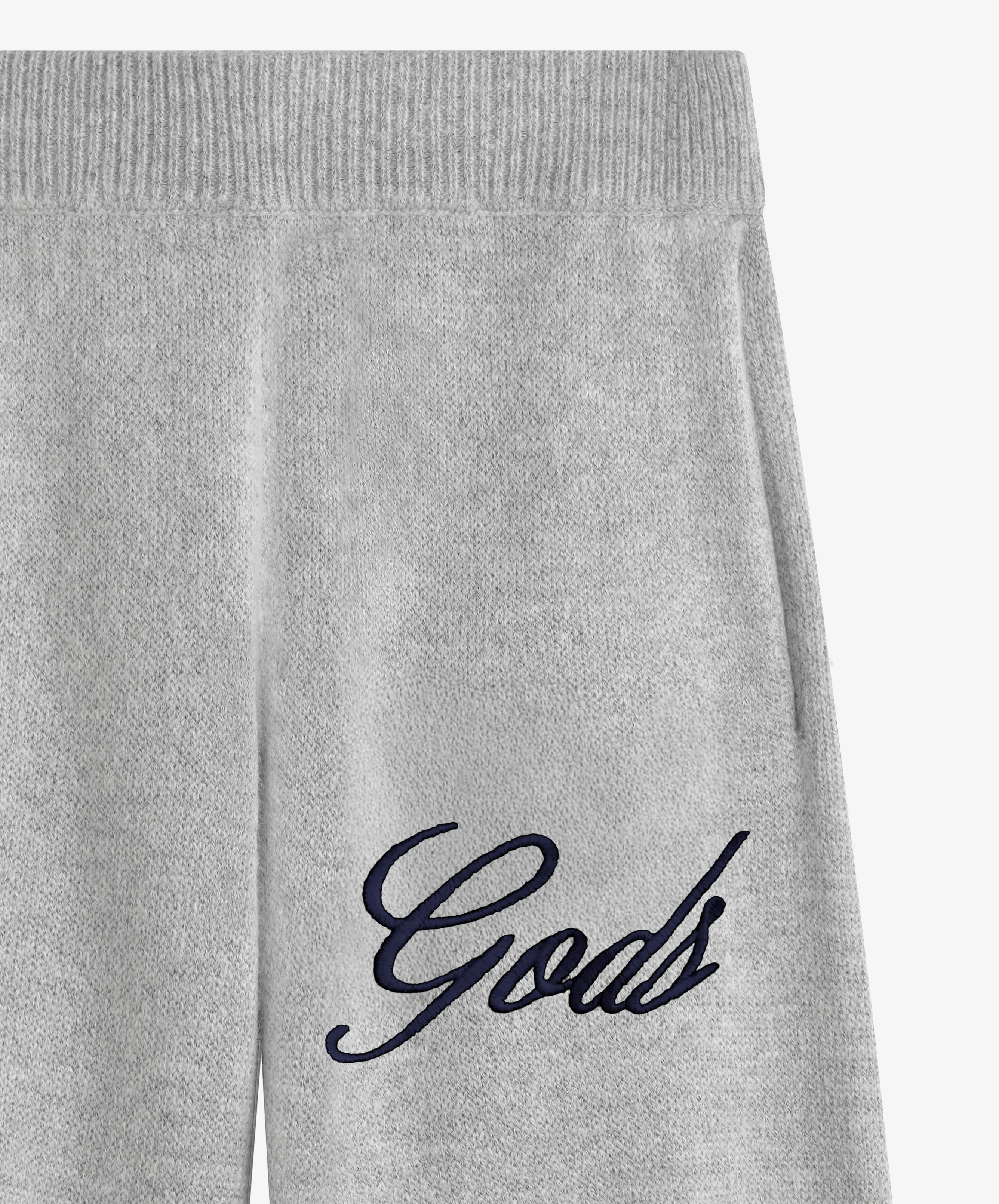 Handwritten Knitted Joggers Light Grey - Image 10