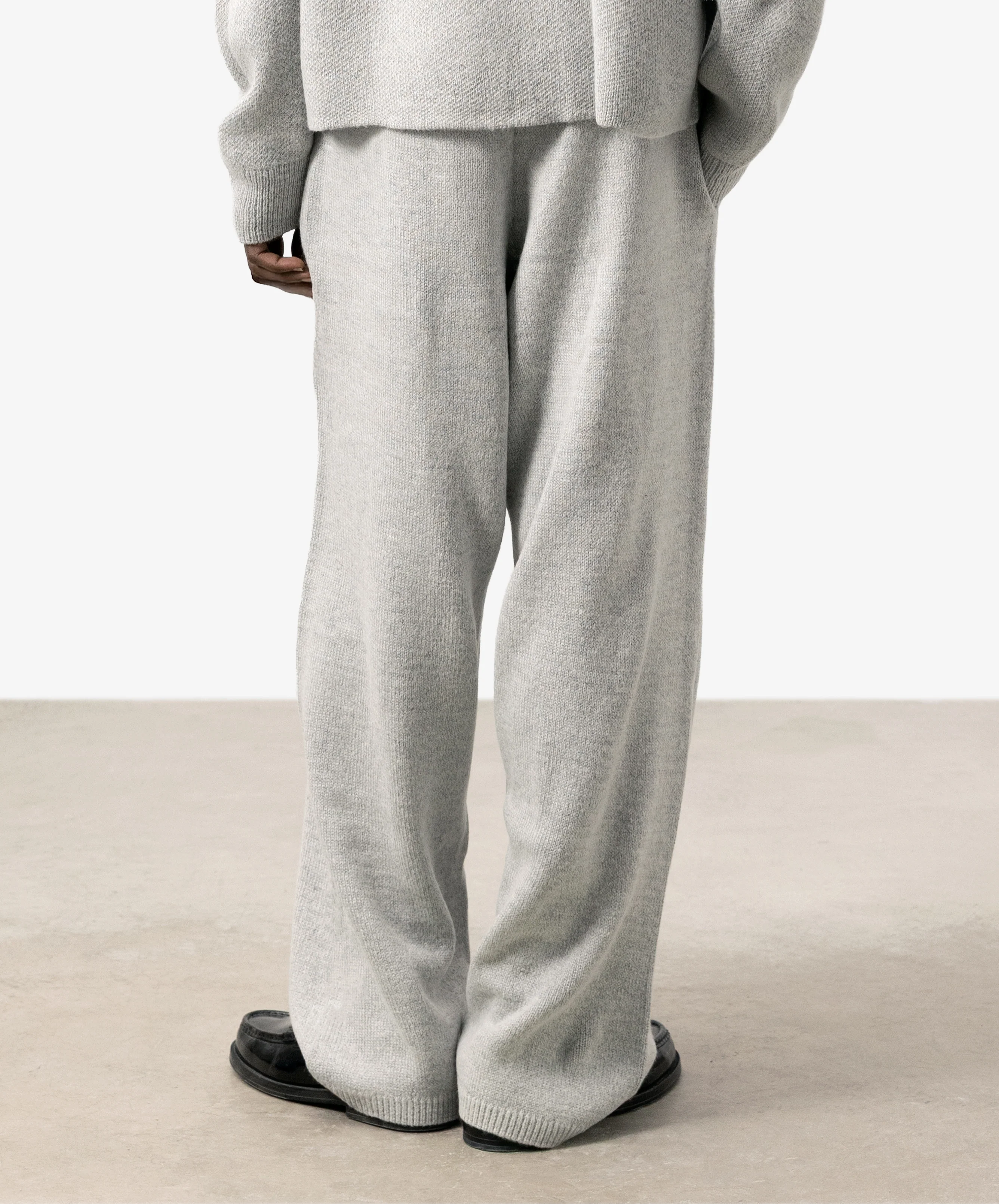 Handwritten Knitted Joggers Light Grey - Image 3