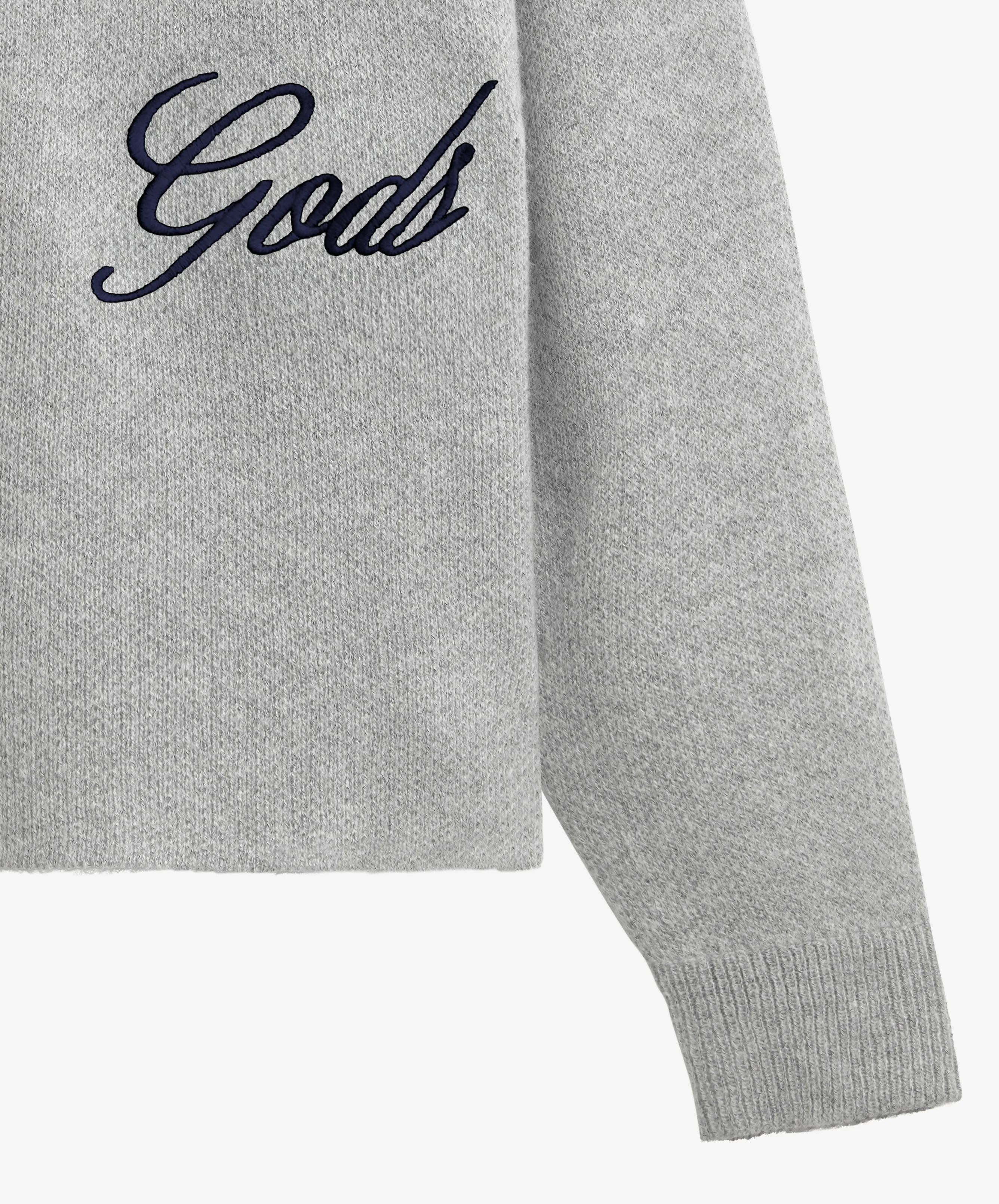 Handwritten Knitted Sweater Light Grey - Image 8
