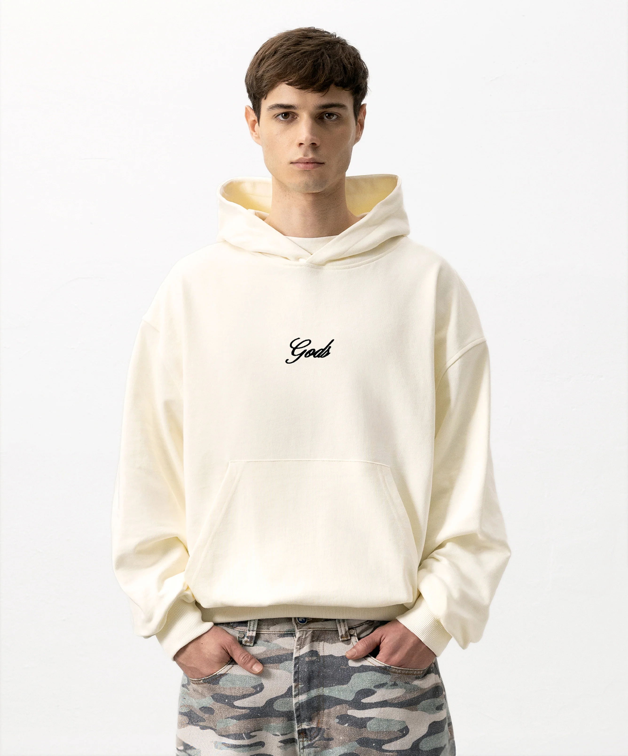 Iced Heart Hoodie Cream - Image 3