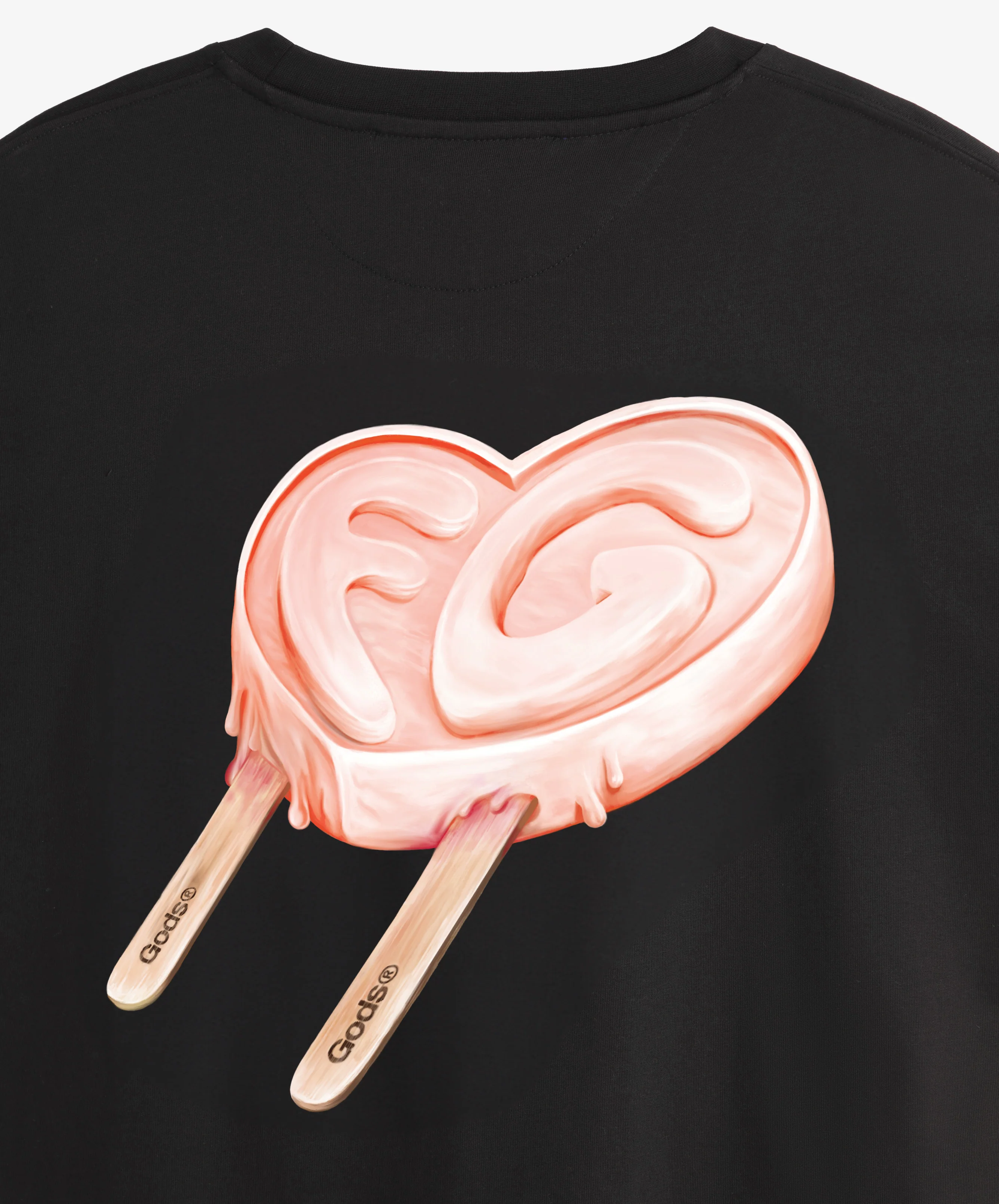 Iced Heart Tee Black - Image 6