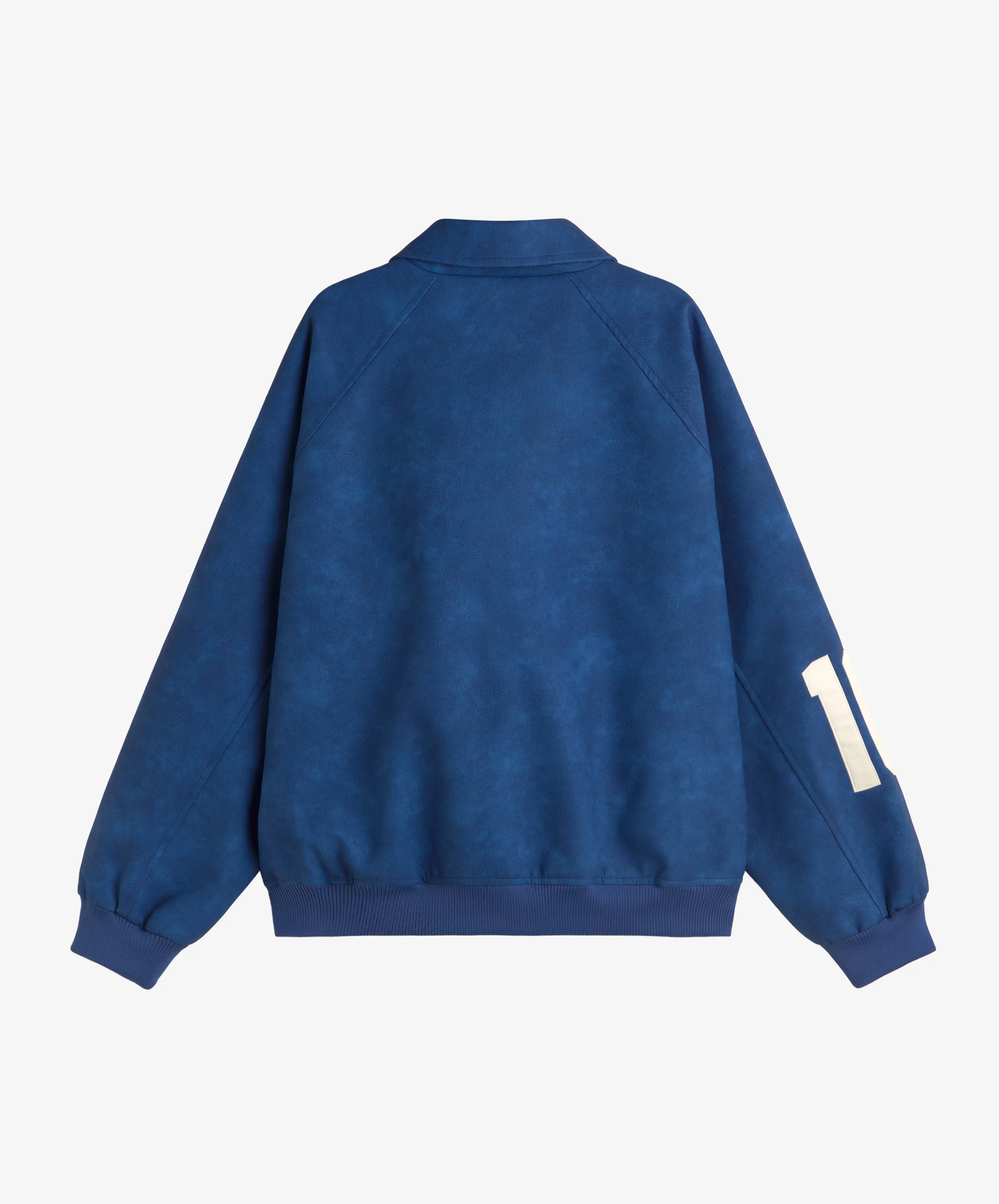 Vegan Leather Jacket Blue - Image 3