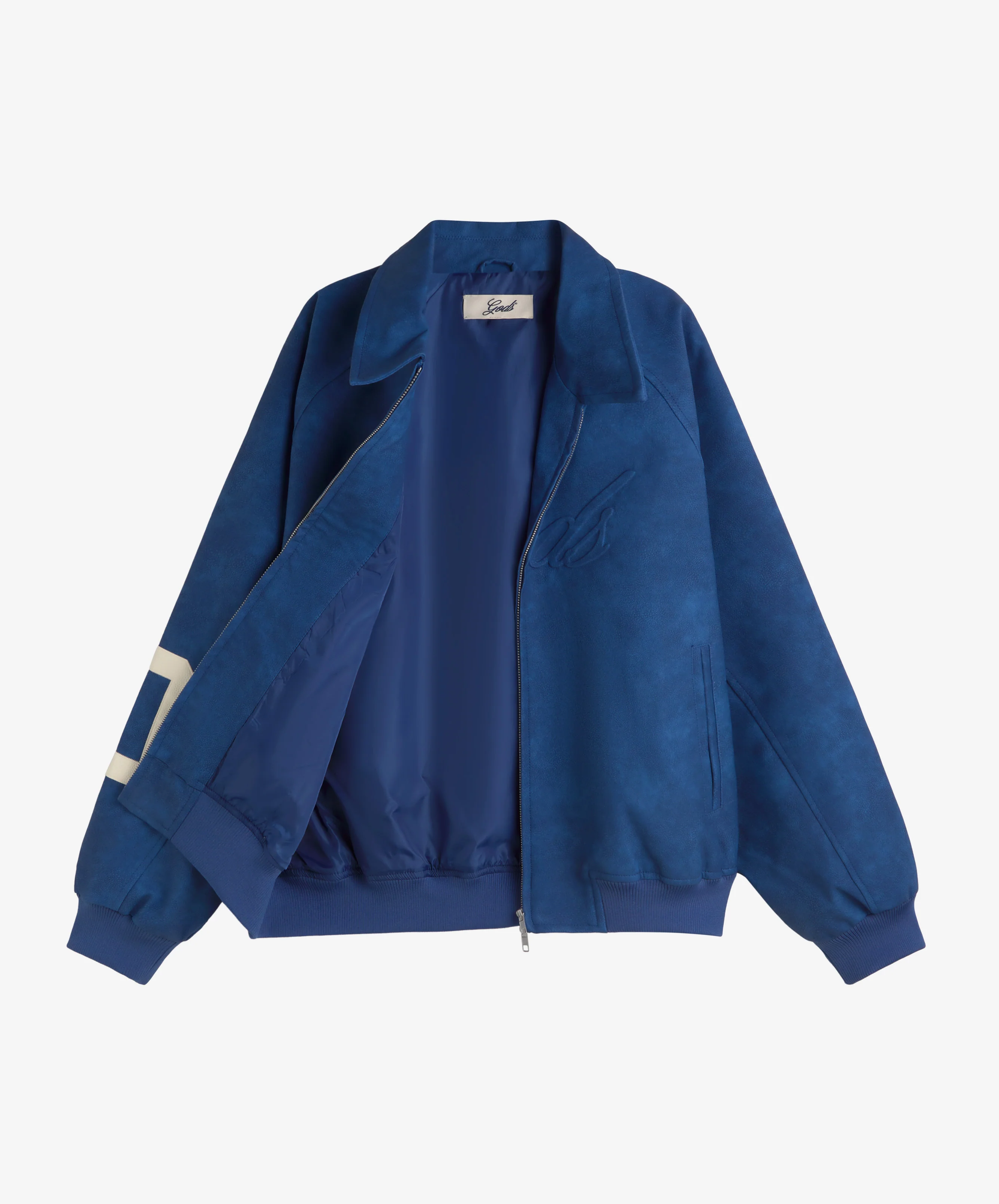 Vegan Leather Jacket Blue - Image 5