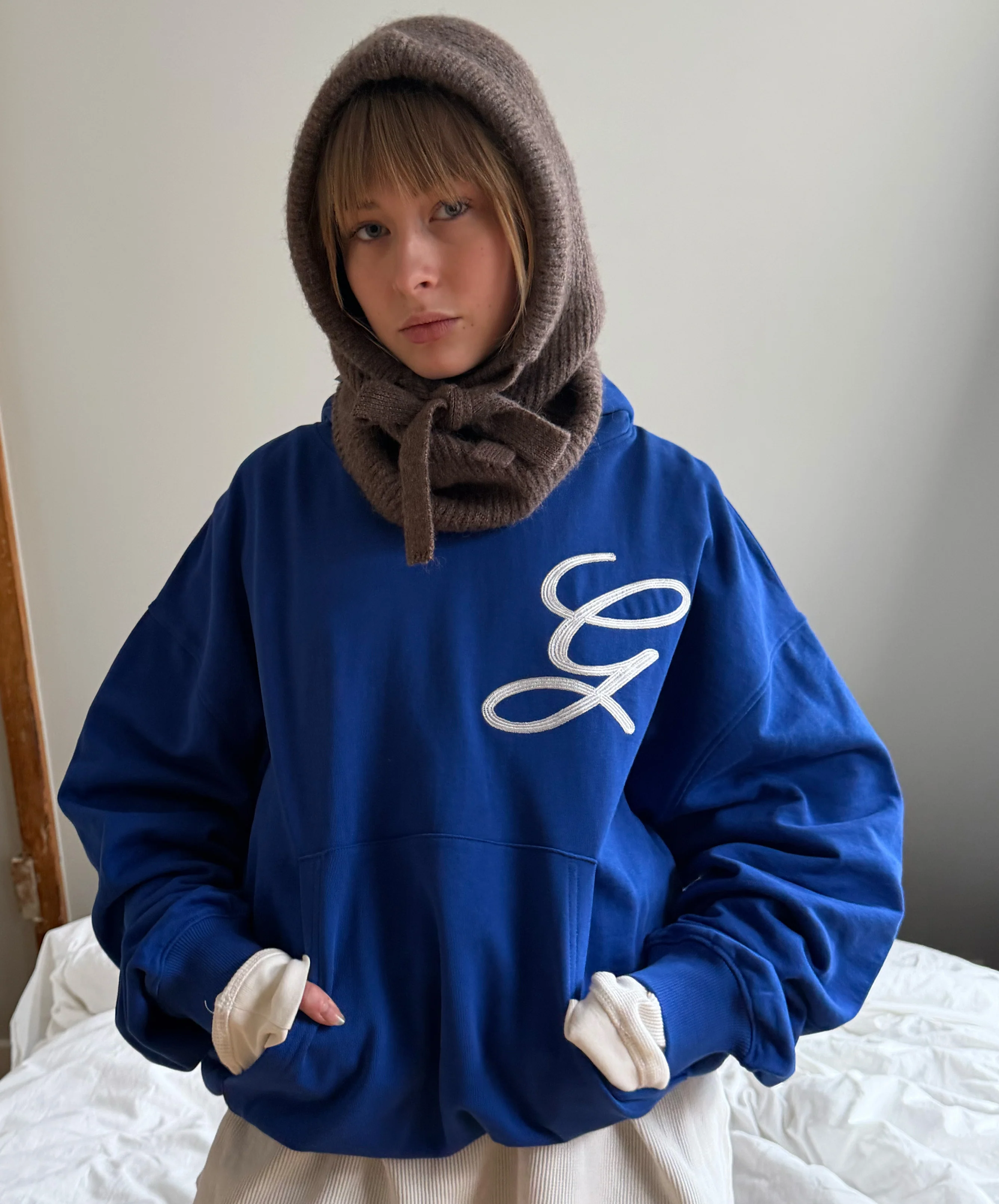 Love Script Hoodie Blue - Image 10