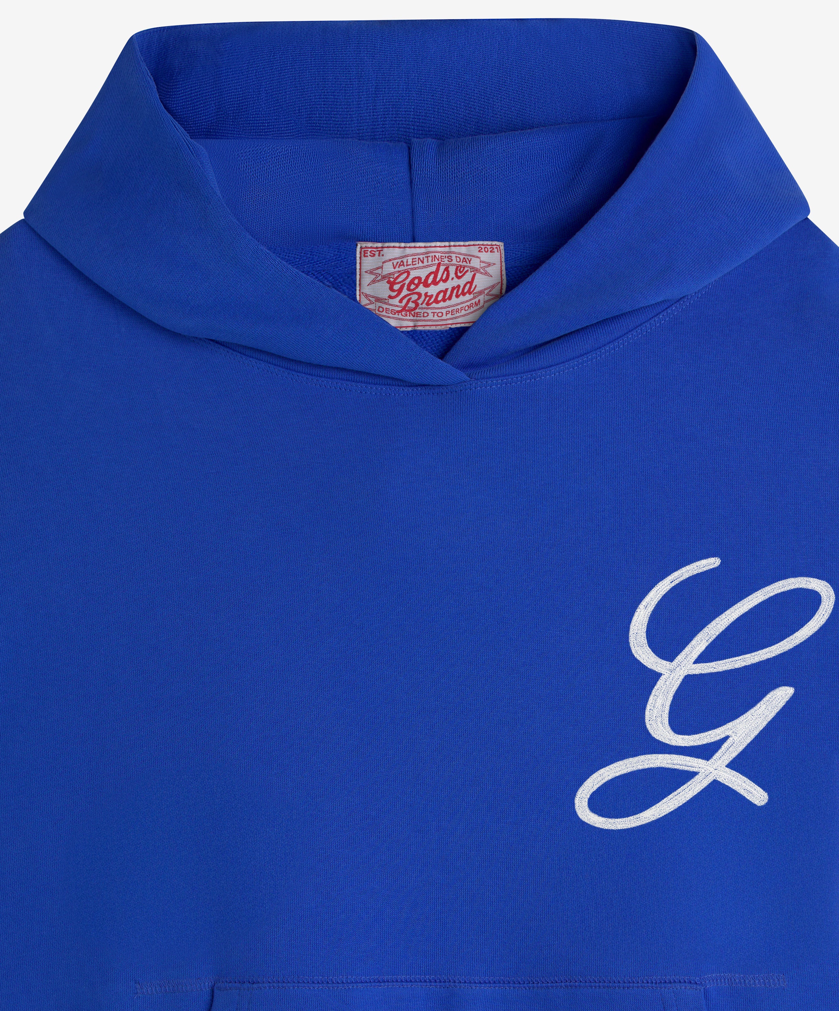Love Script Hoodie Blue - Image 11