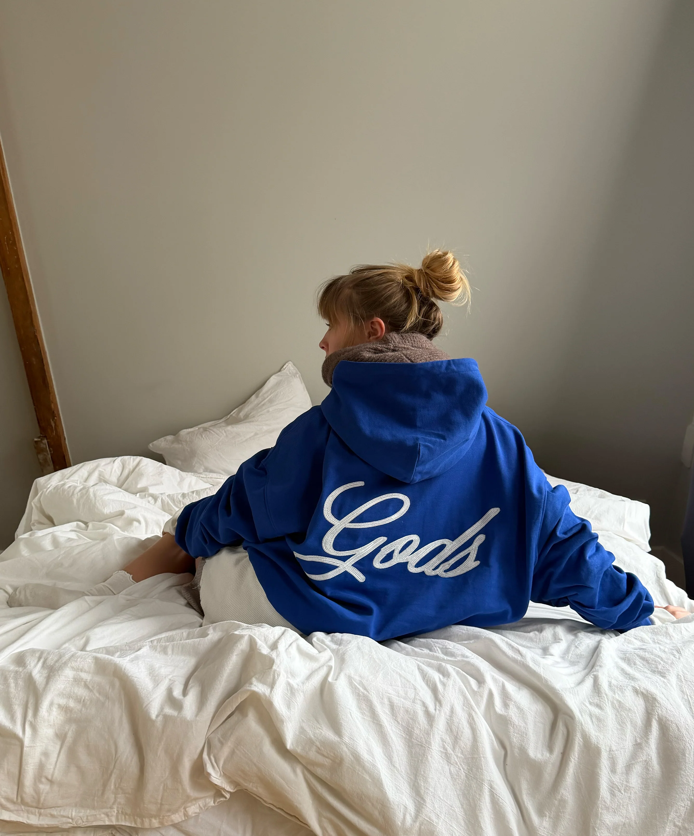 Love Script Hoodie Blue - Image 12