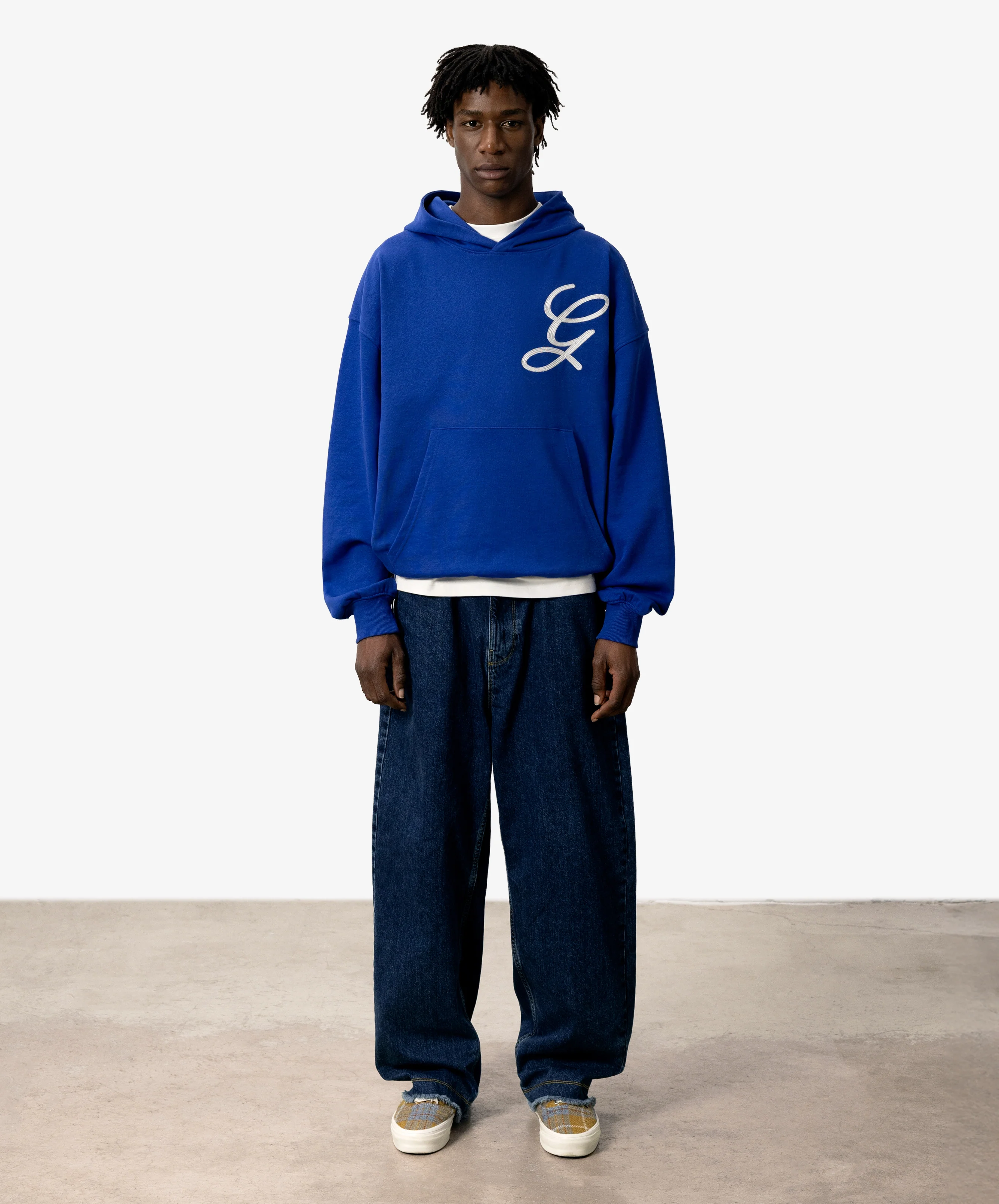 Love Script Hoodie Blue - Image 5