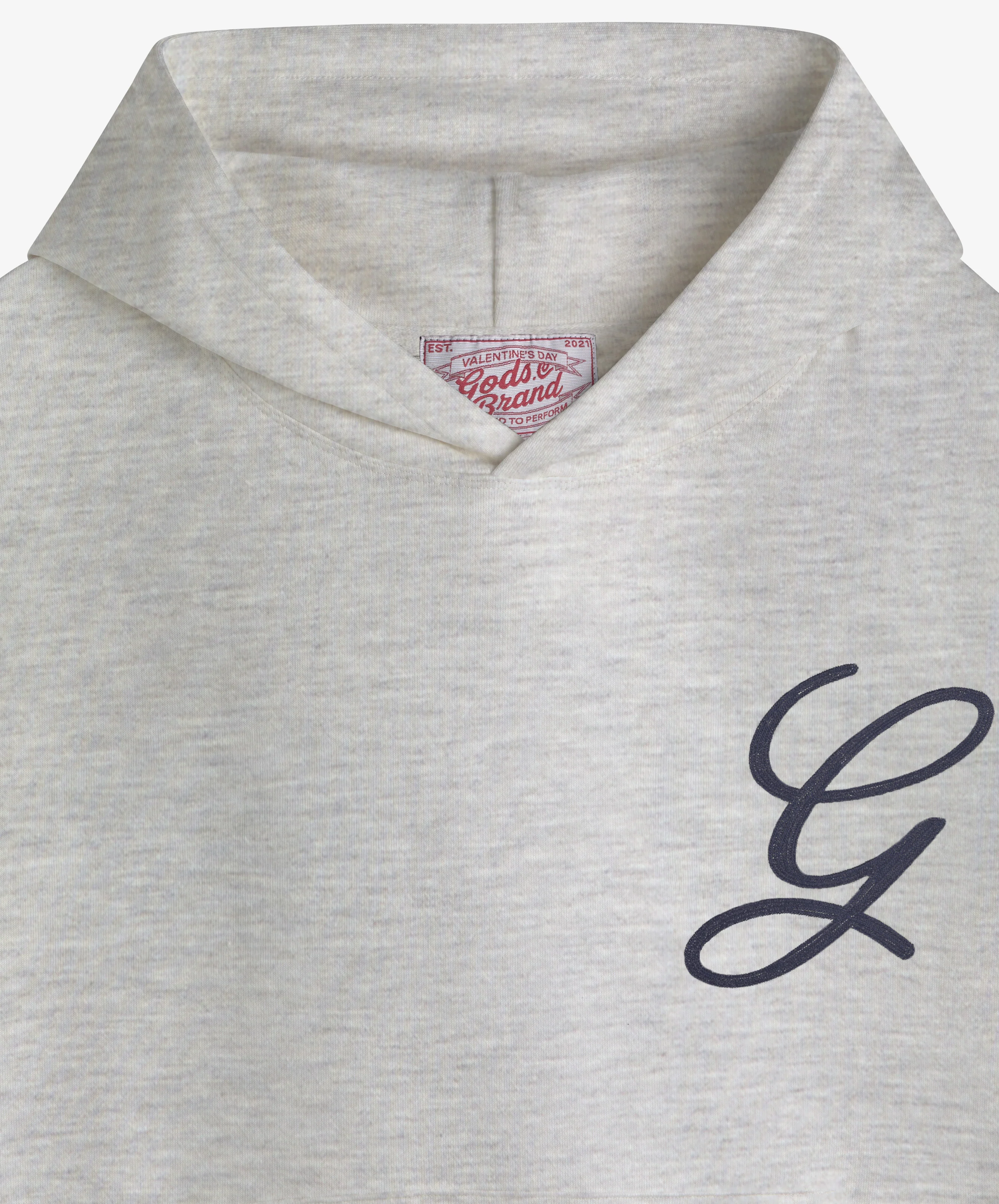 Love Script Hoodie Light Grey - Image 4