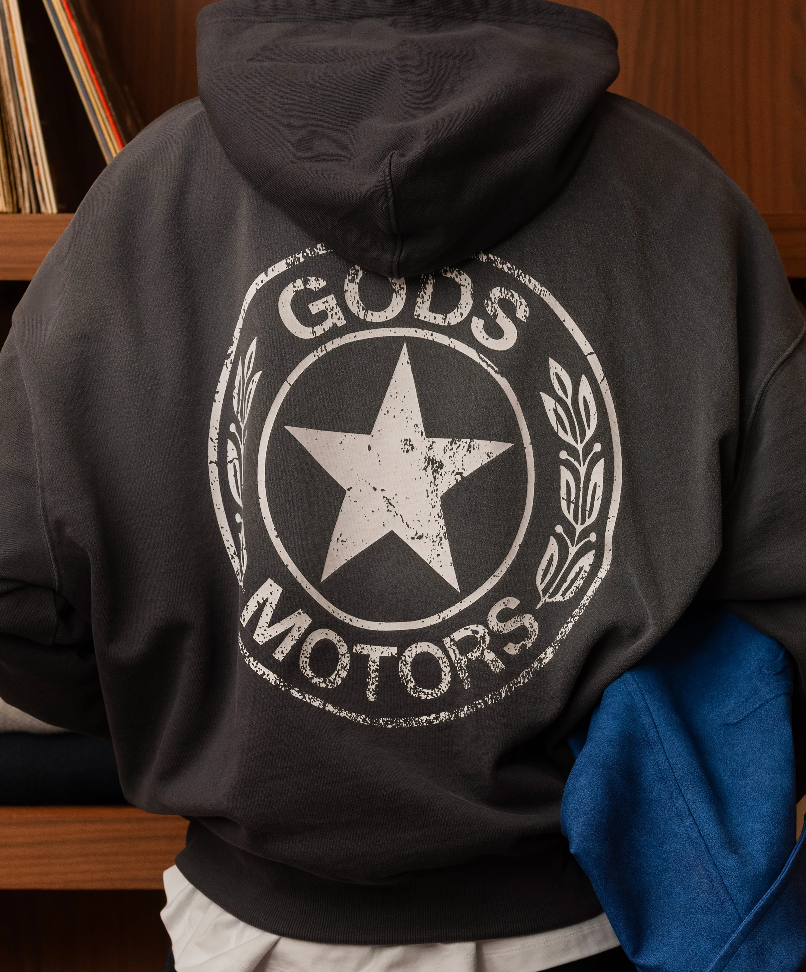 Motor Cropped Hoodie Black - Image 2
