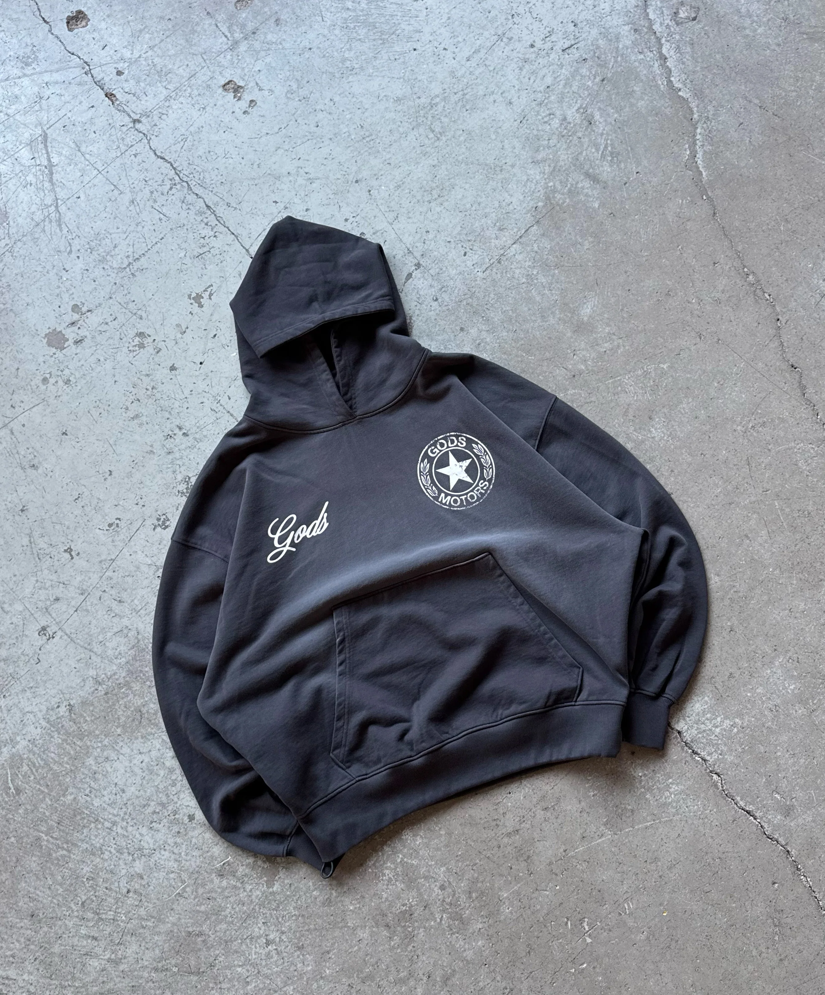 Motor Cropped Hoodie Black - Image 6
