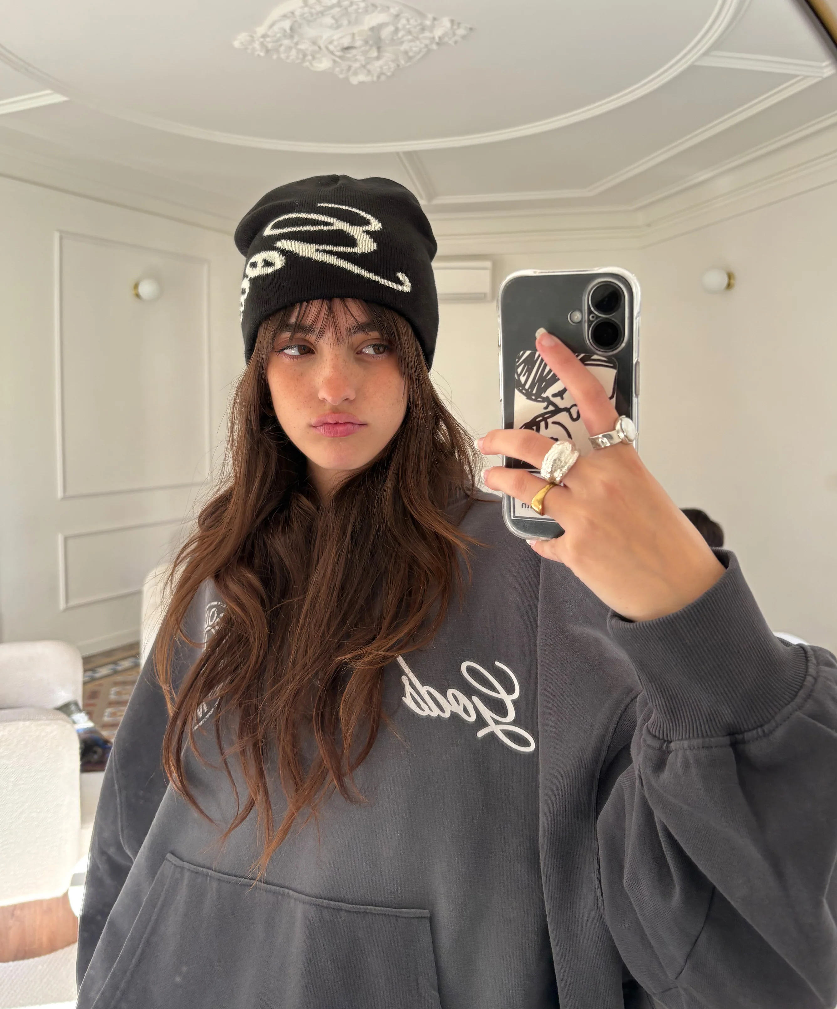 Motor Cropped Hoodie Black - Image 8