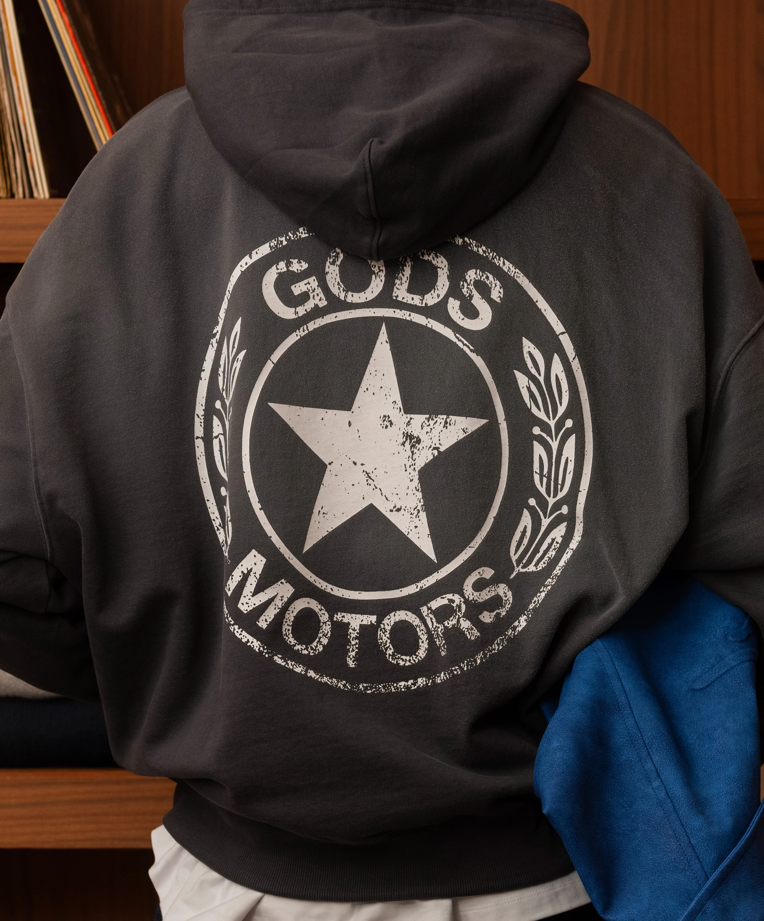 Motor Cropped Hoodie Black - Image 9