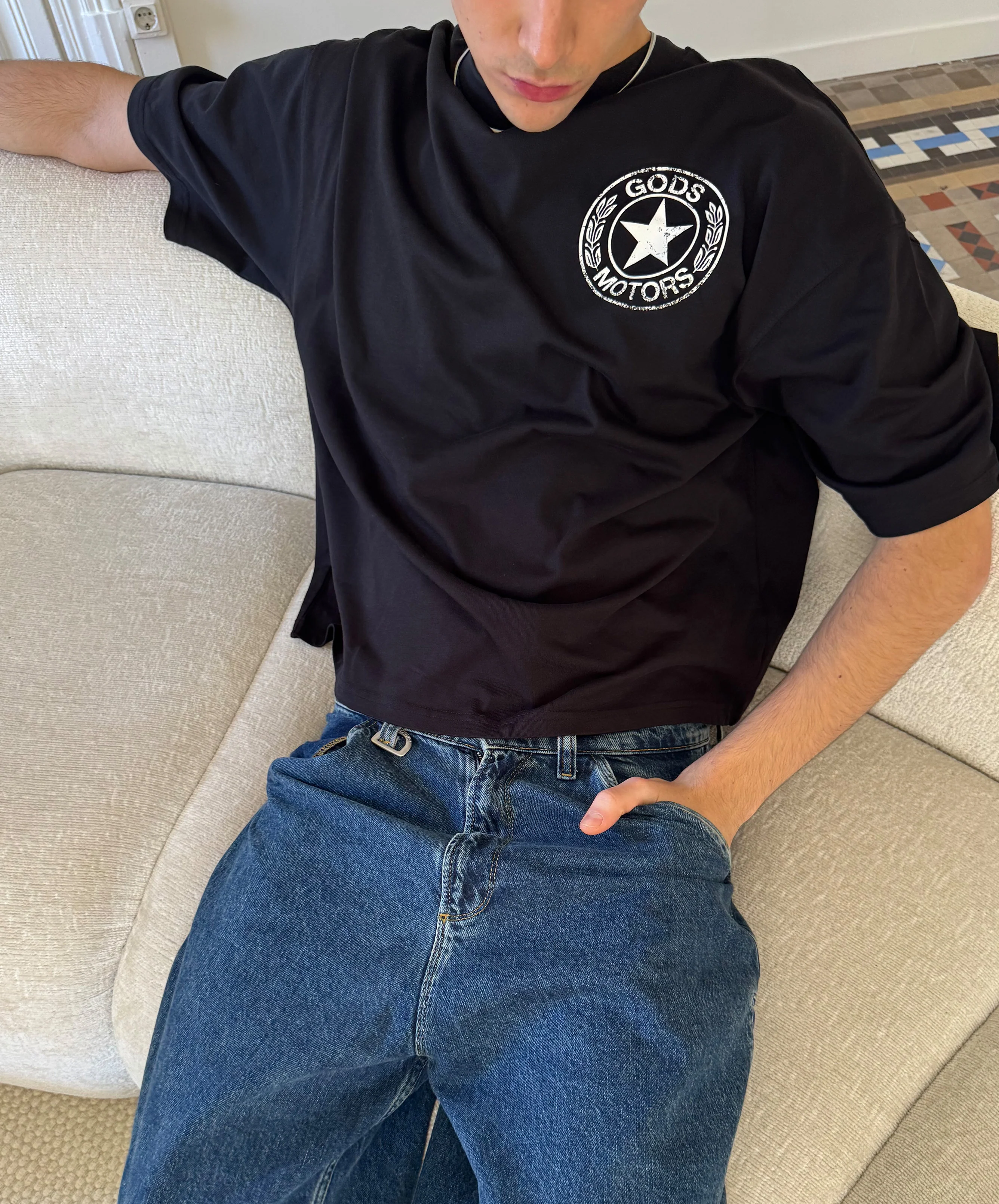 Motor Boxy Tee Black - Image 6