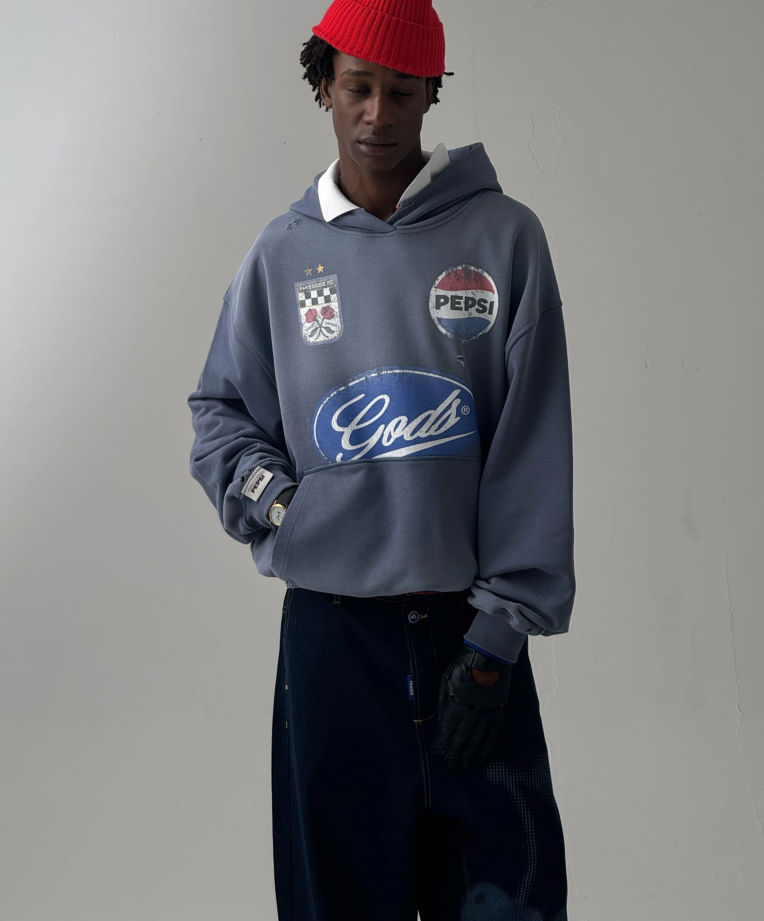 Pitstop Cropped Hoodie Grey - Image 10