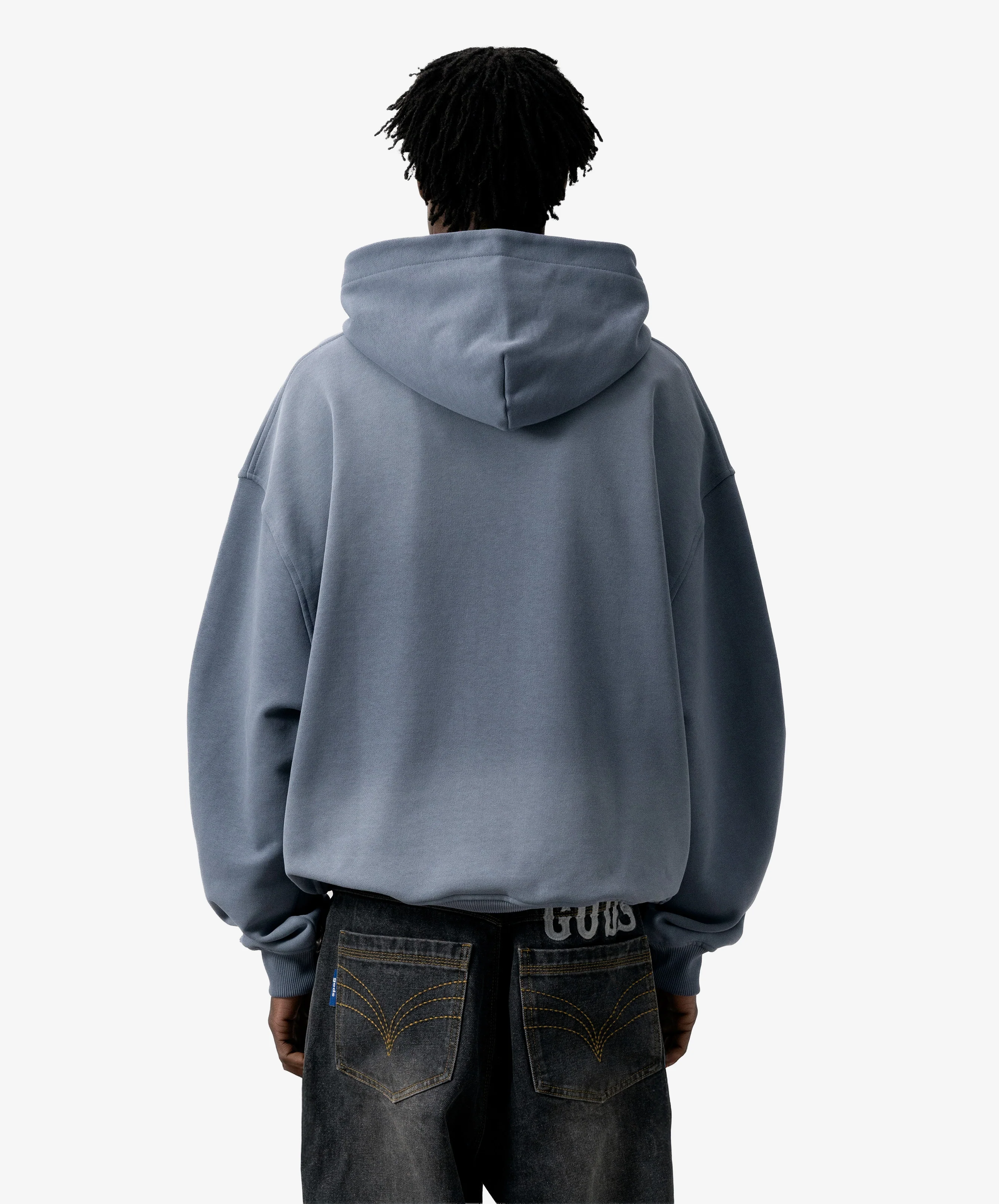 Pitstop Cropped Hoodie Grey - Image 3