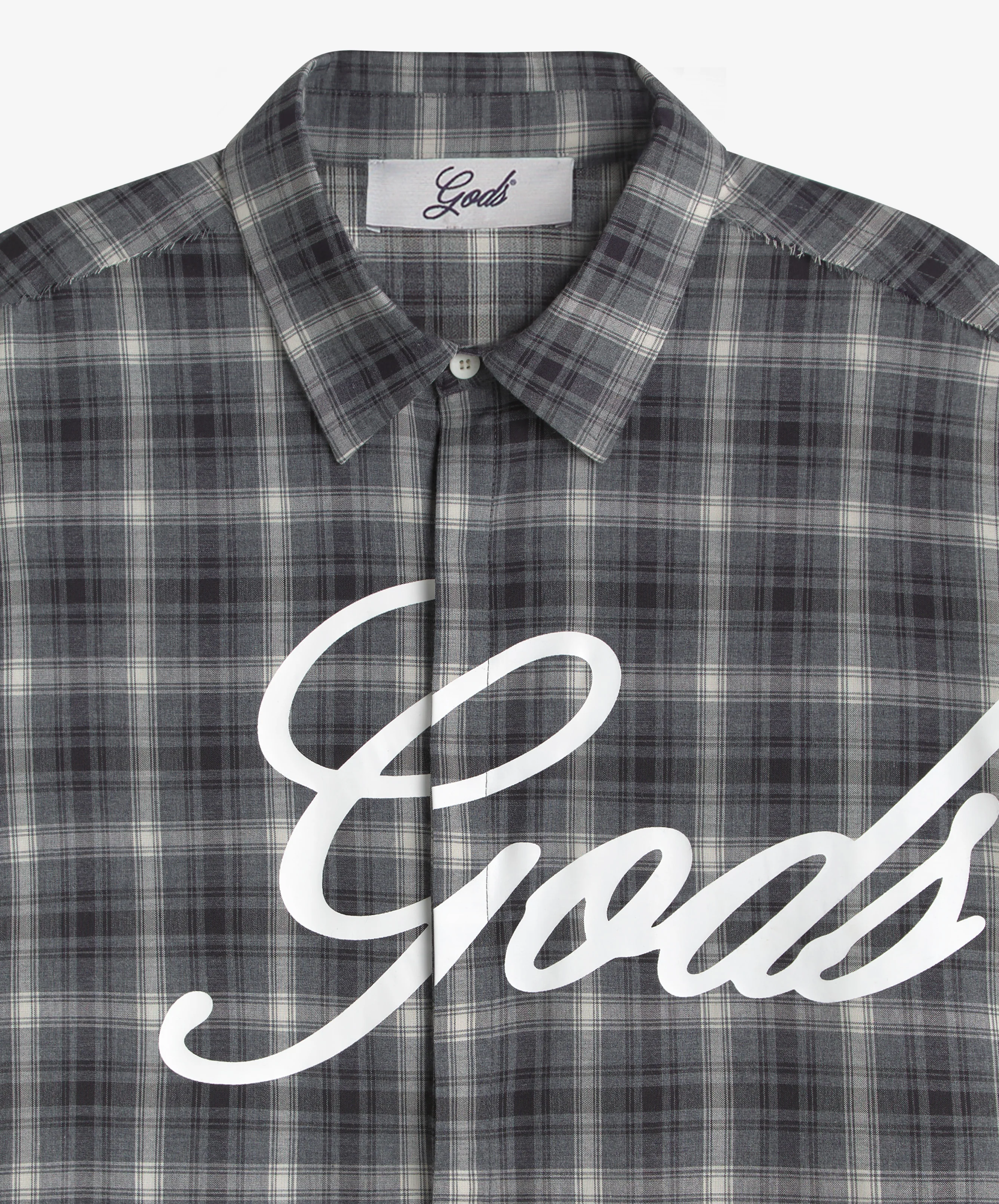 Plaid Layered Shirt Dark Grey - Image 7