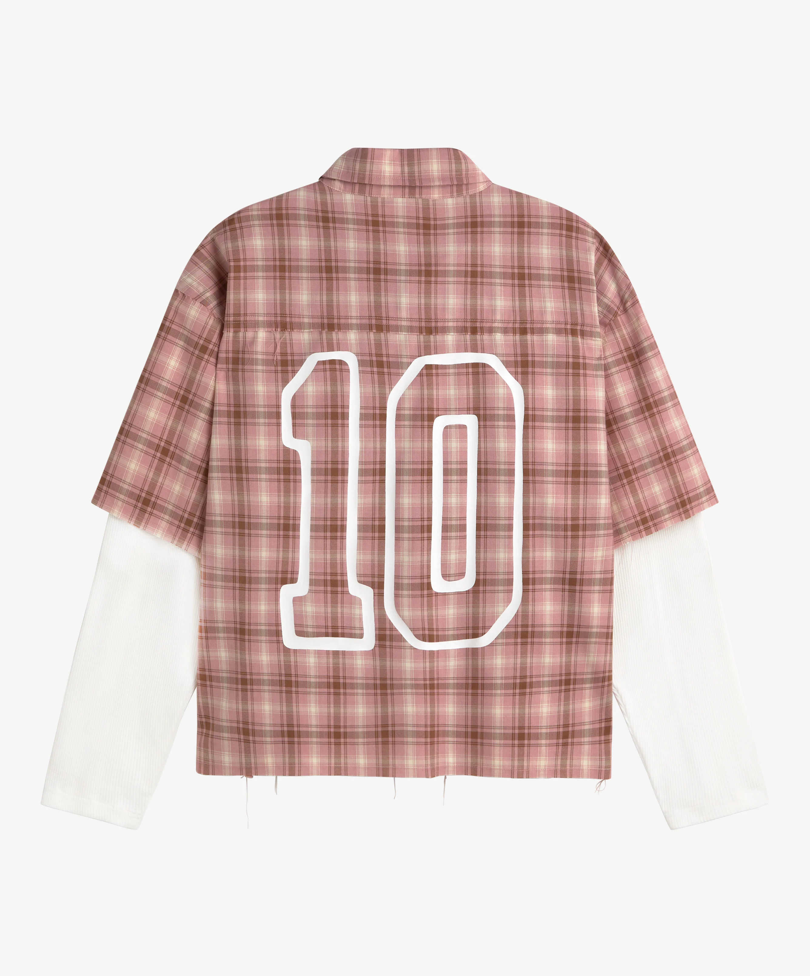 Plaid Layered Shirt Rose - Image 3