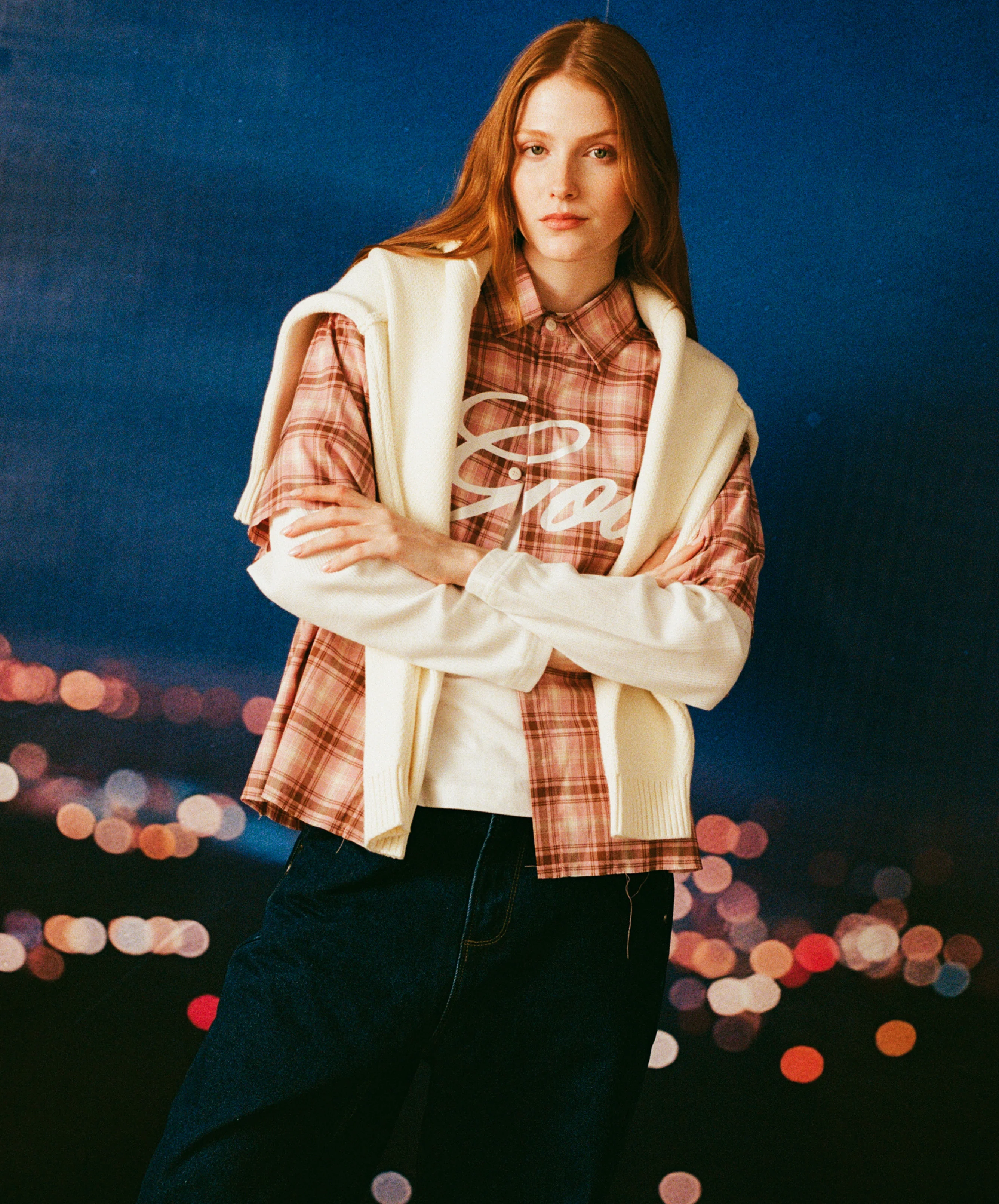 Plaid Layered Shirt Rose - Image 5