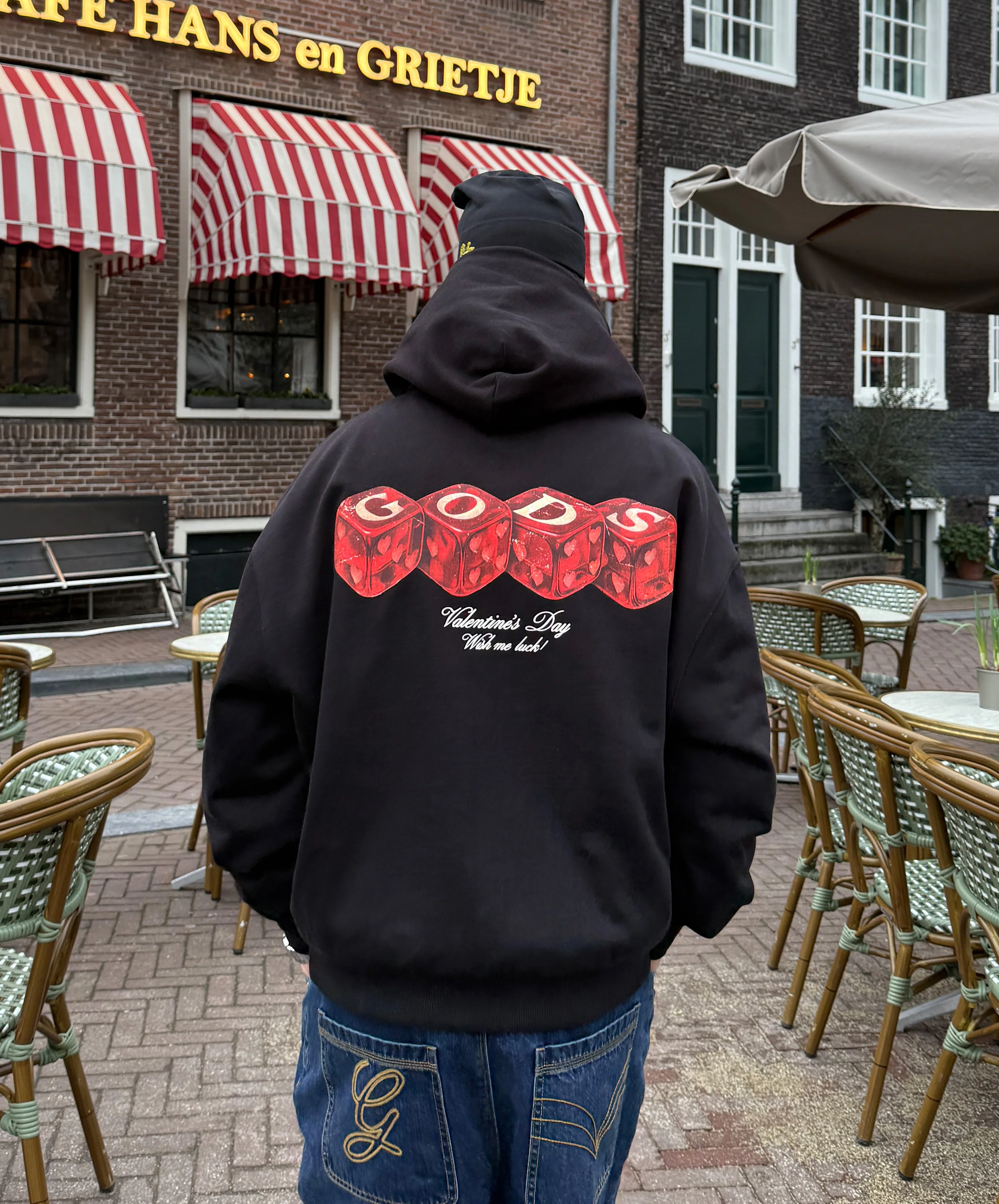 Red Dice Hoodie Black - Image 6