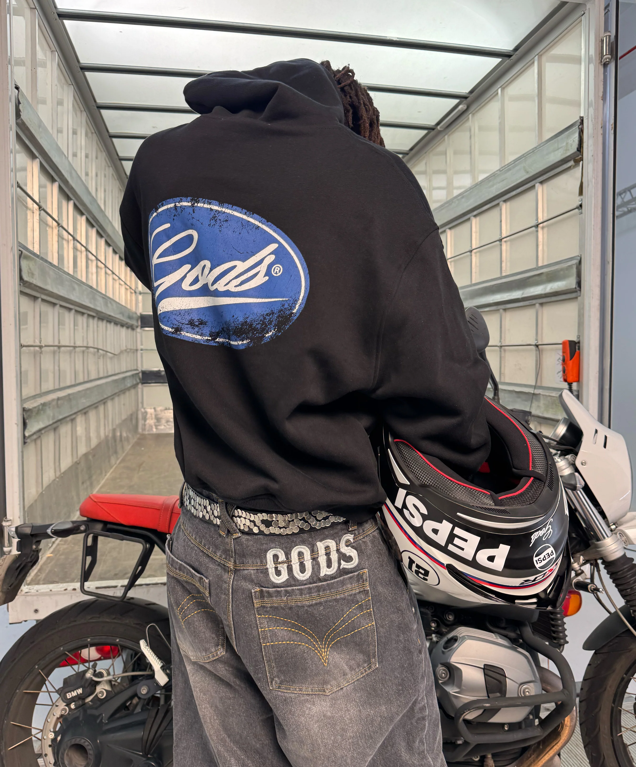 Spark Cropped Hoodie Black - Image 8