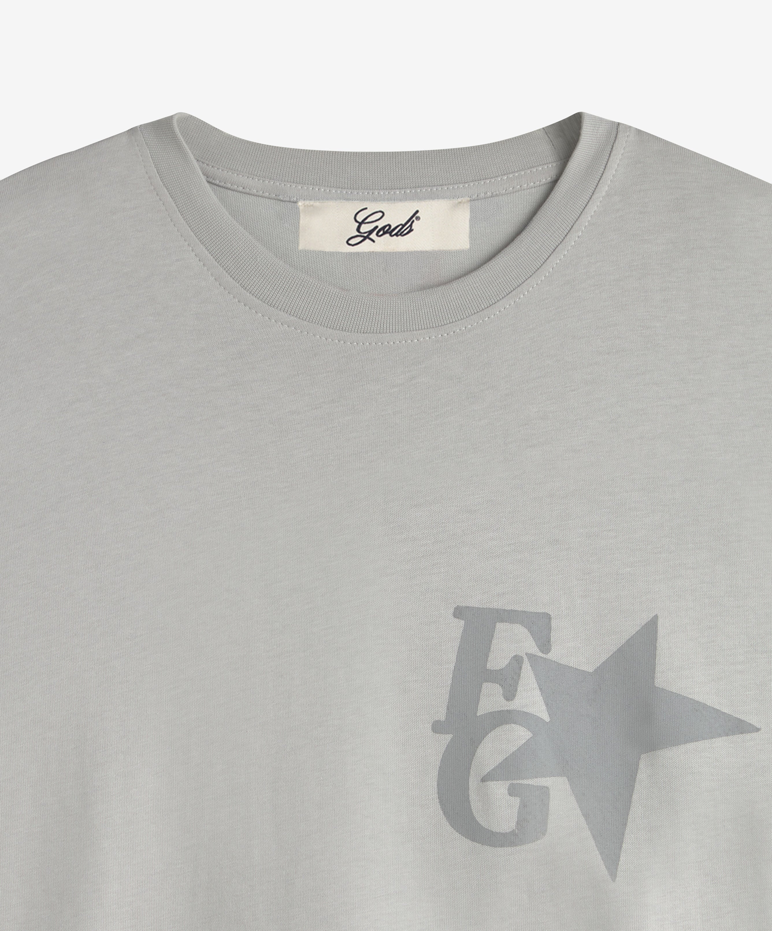 Star Boxy Tee Light Grey - Image 7