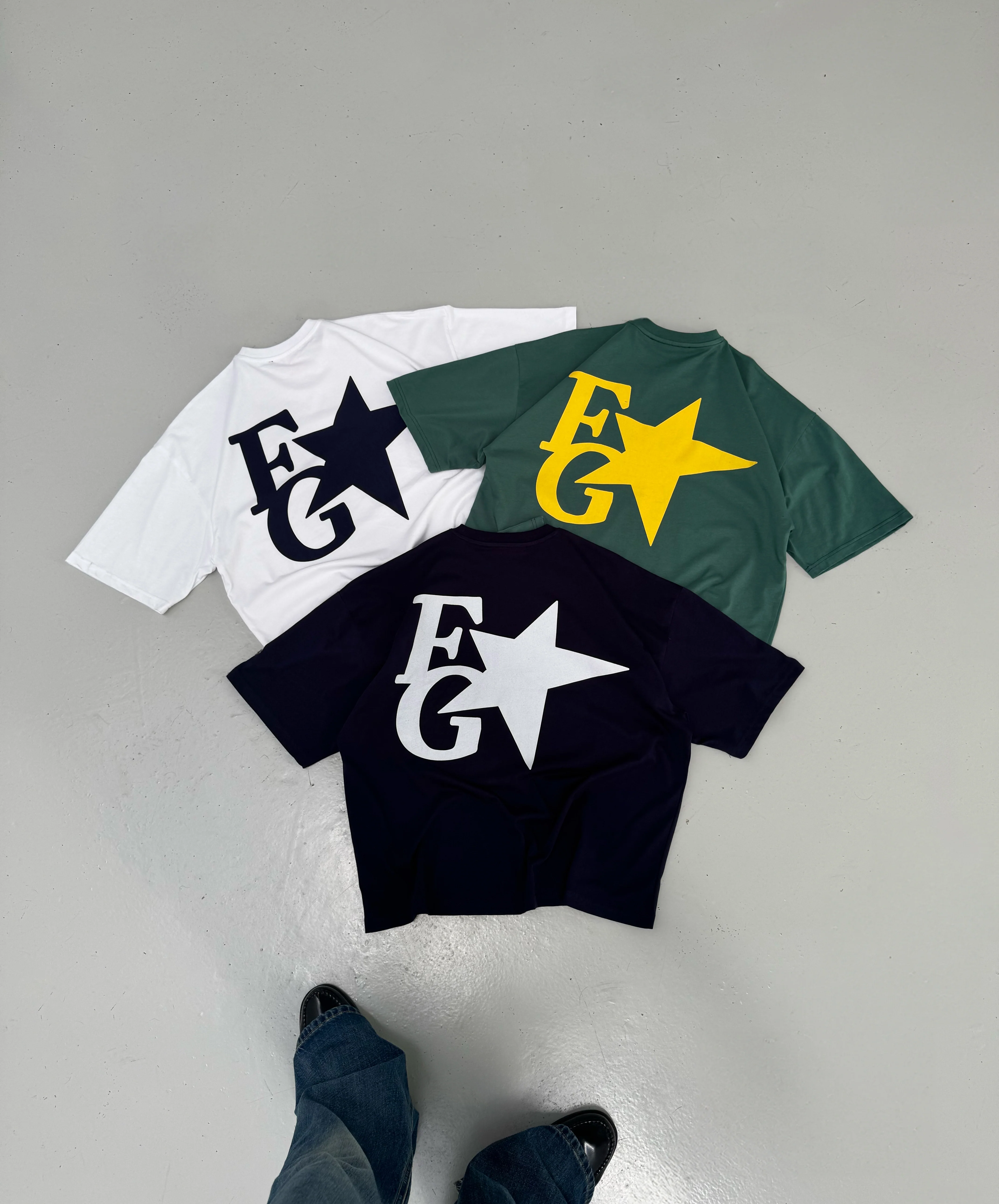 Star Boxy Tee Navy - Image 12