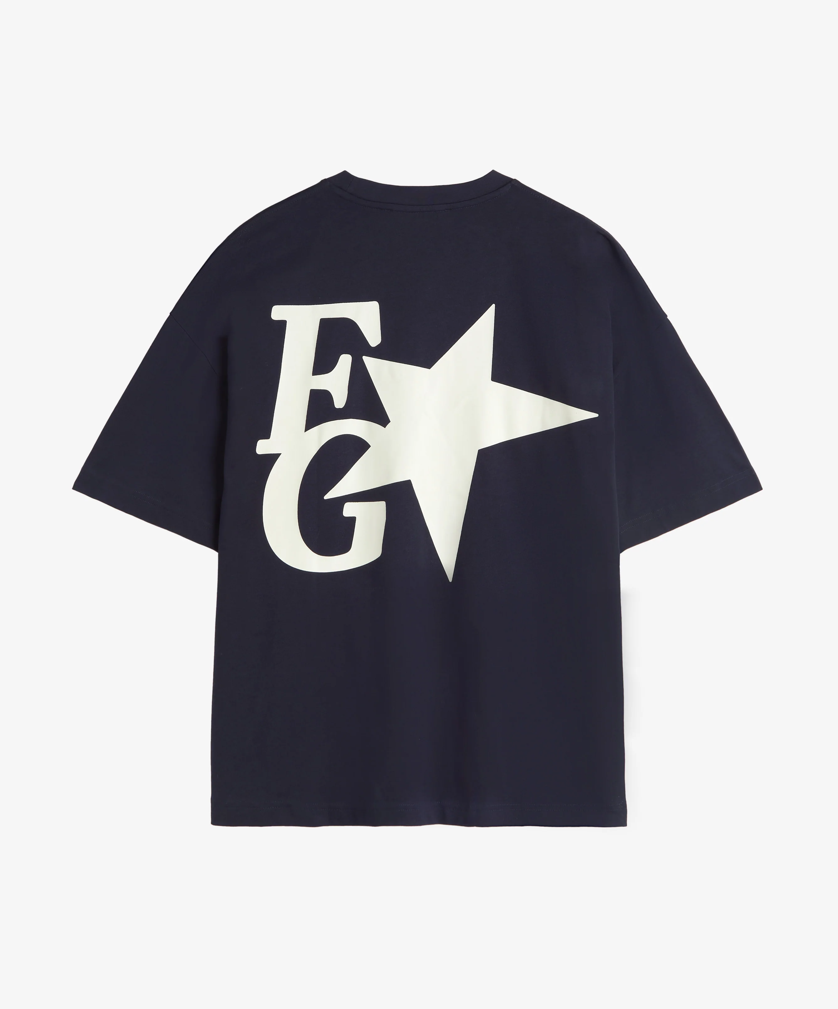 Star Boxy Tee Navy - Image 5
