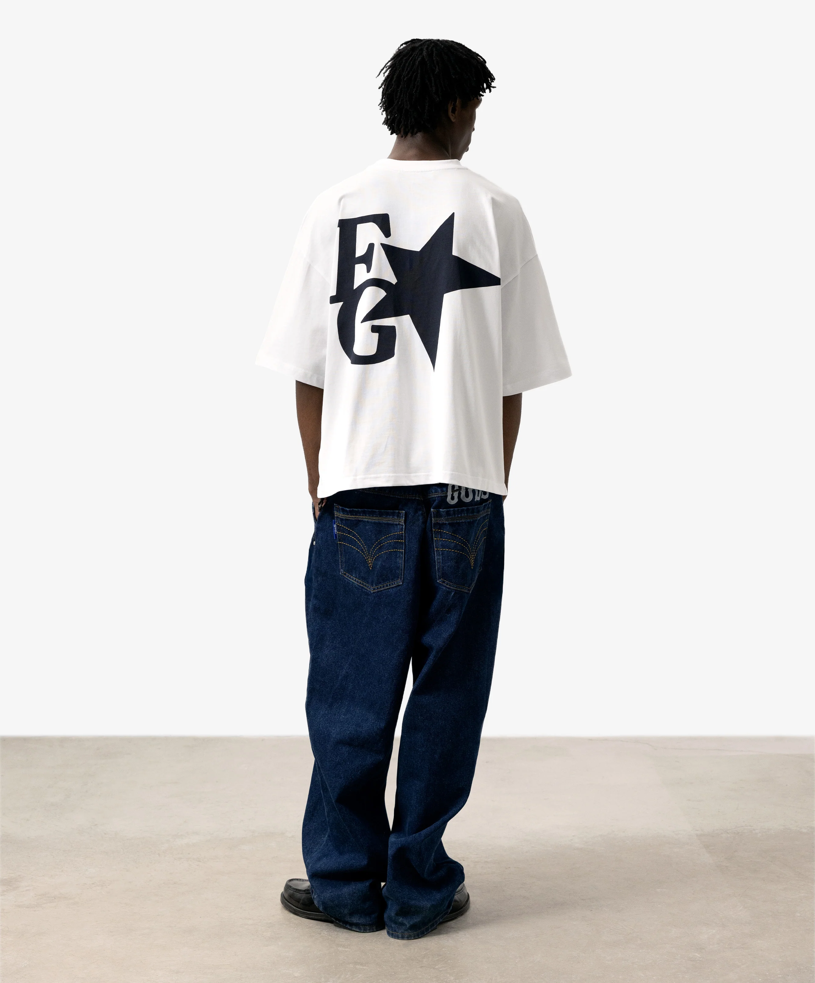 Star Boxy Tee White - Image 6