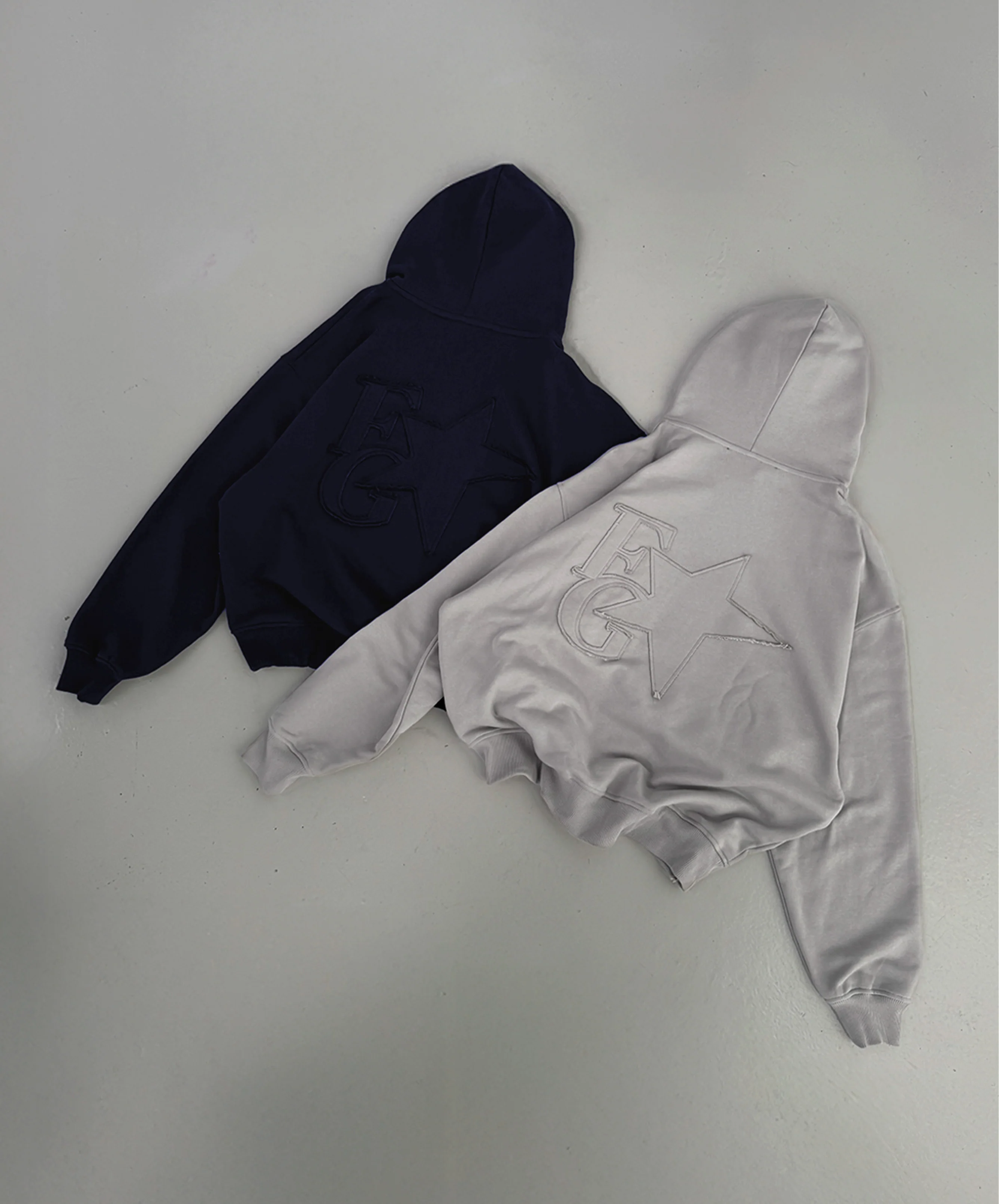 Star Hoodie Mid Grey - Image 10