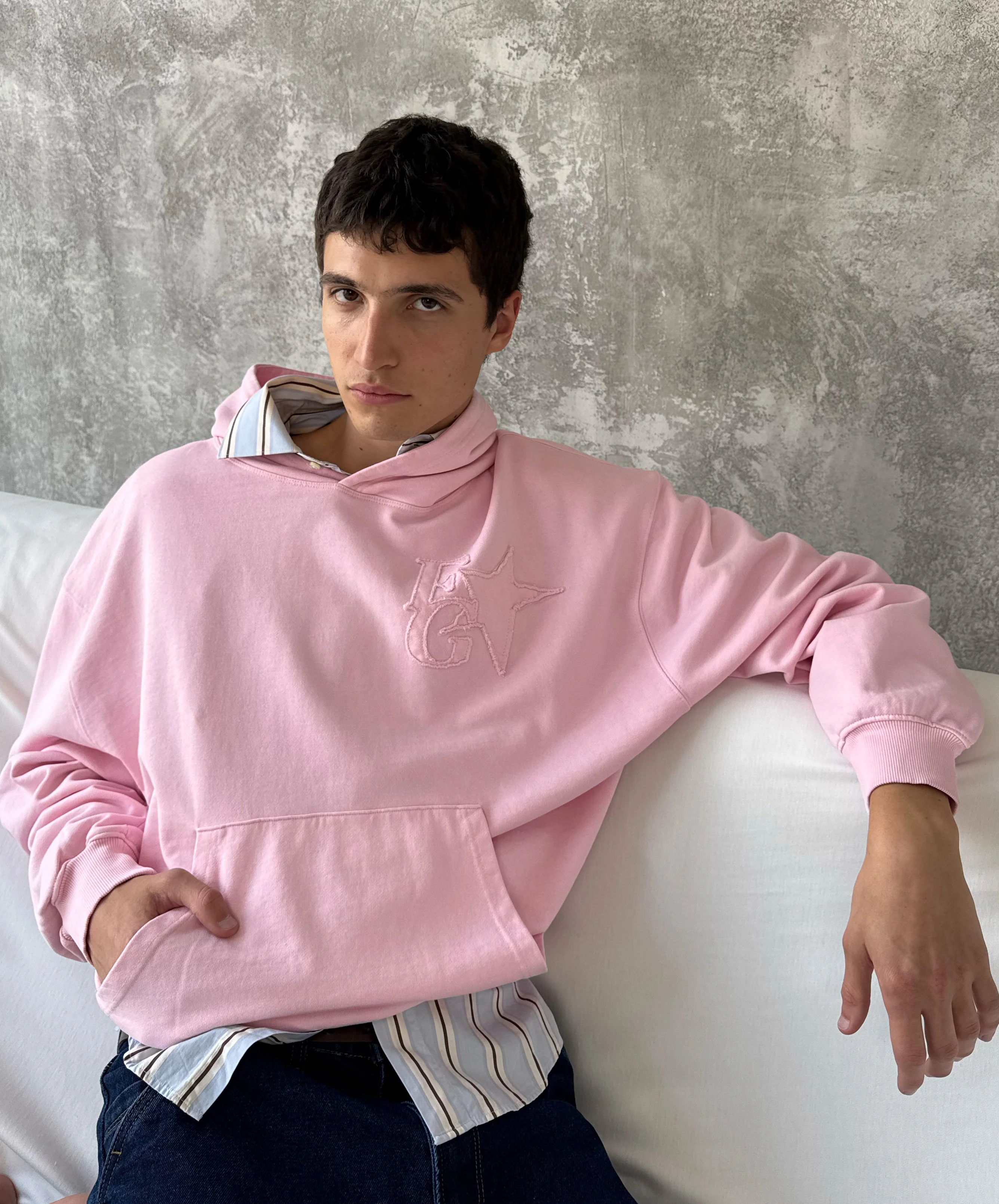 Star Washed Hoodie Rose - Image 10