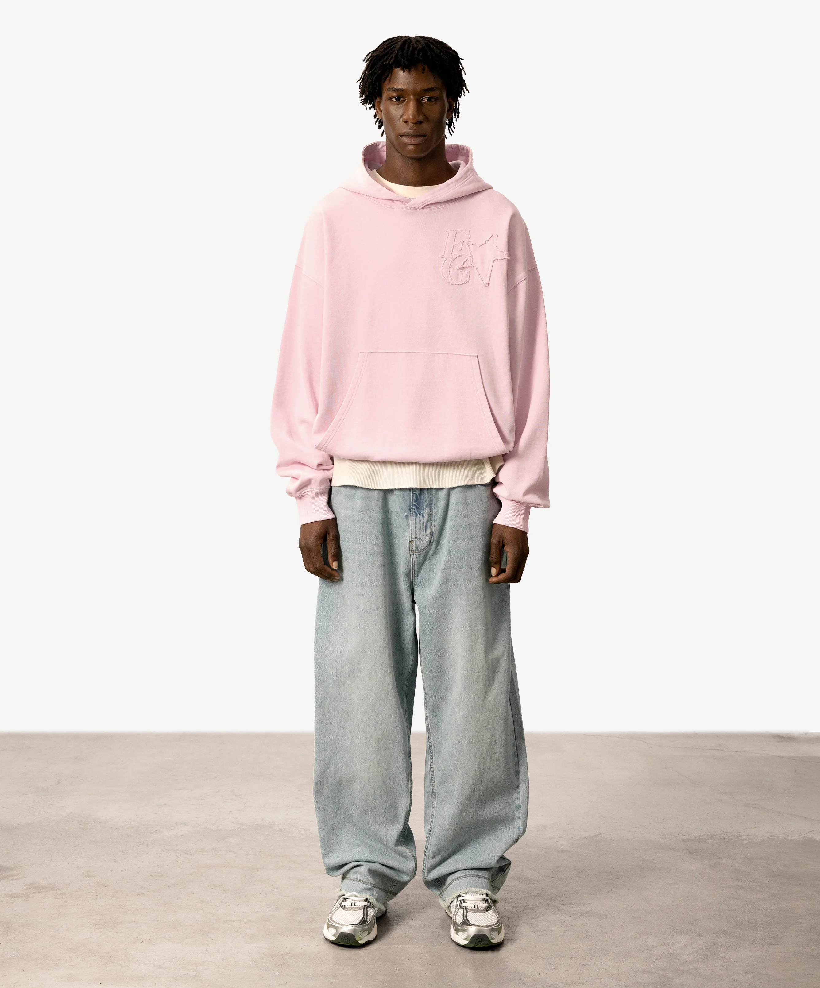 Star Washed Hoodie Rose - Image 5
