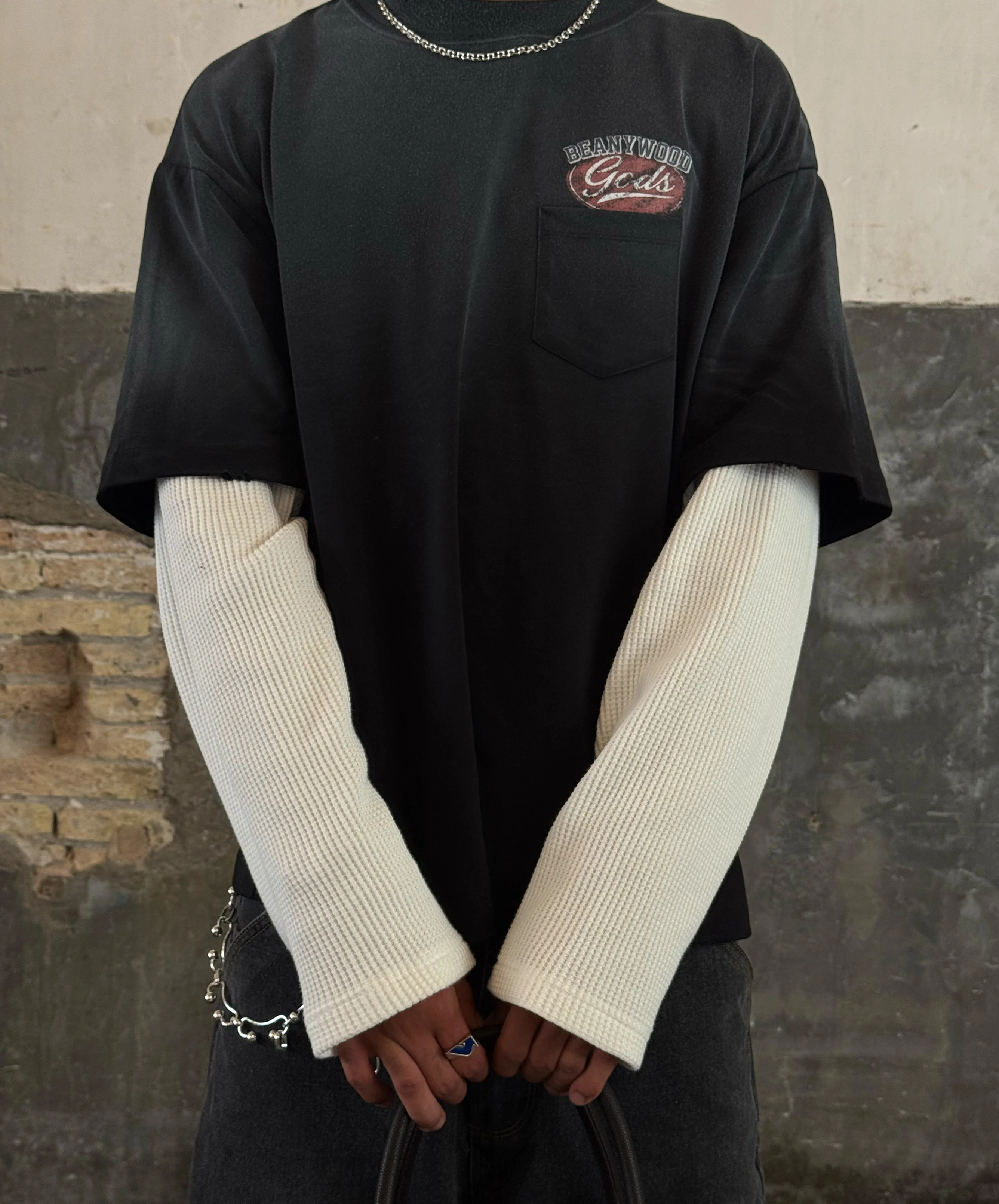 Layered Tee Dark Grey - Image 4