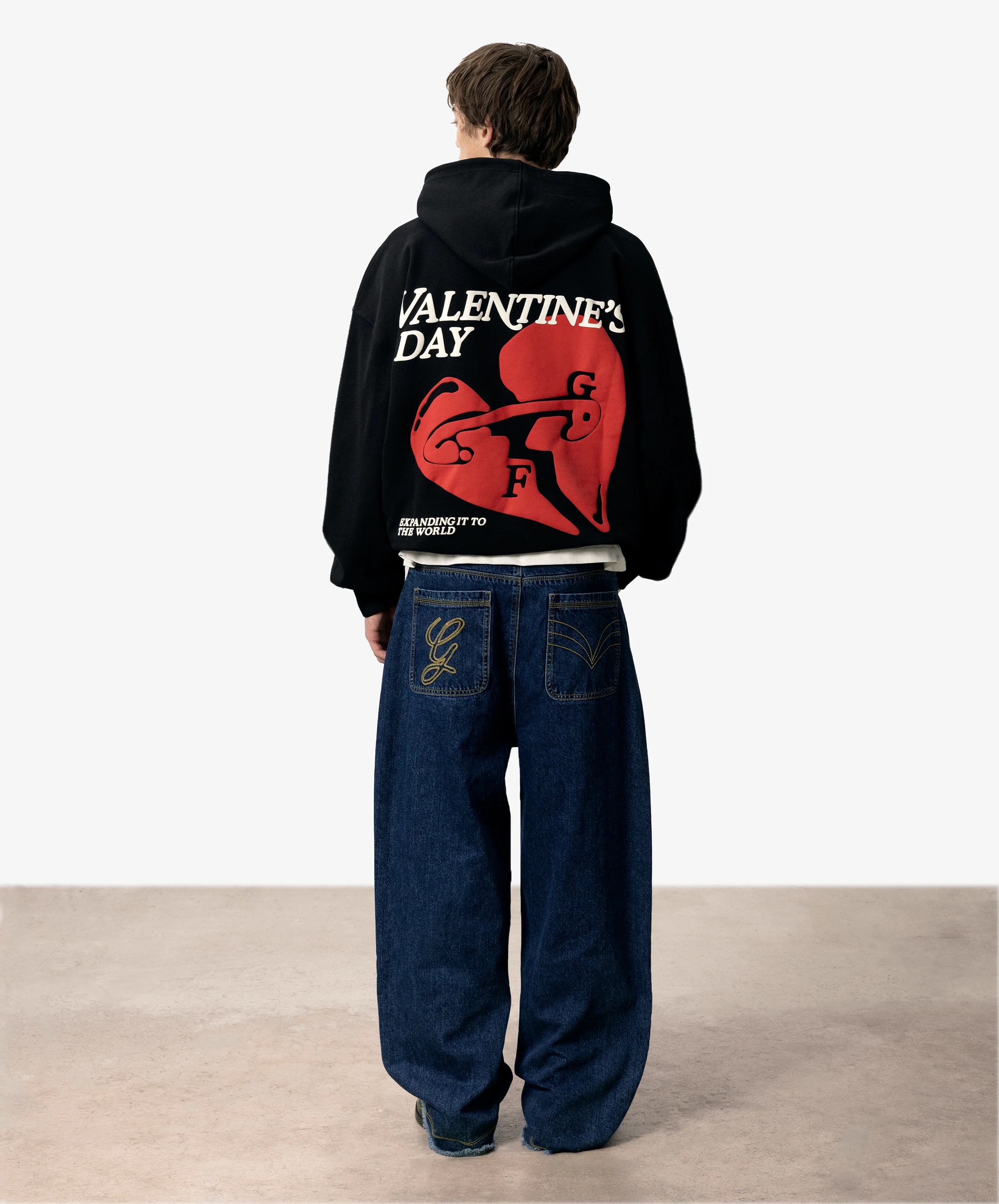 Valentine's Hoodie Black - Image 5