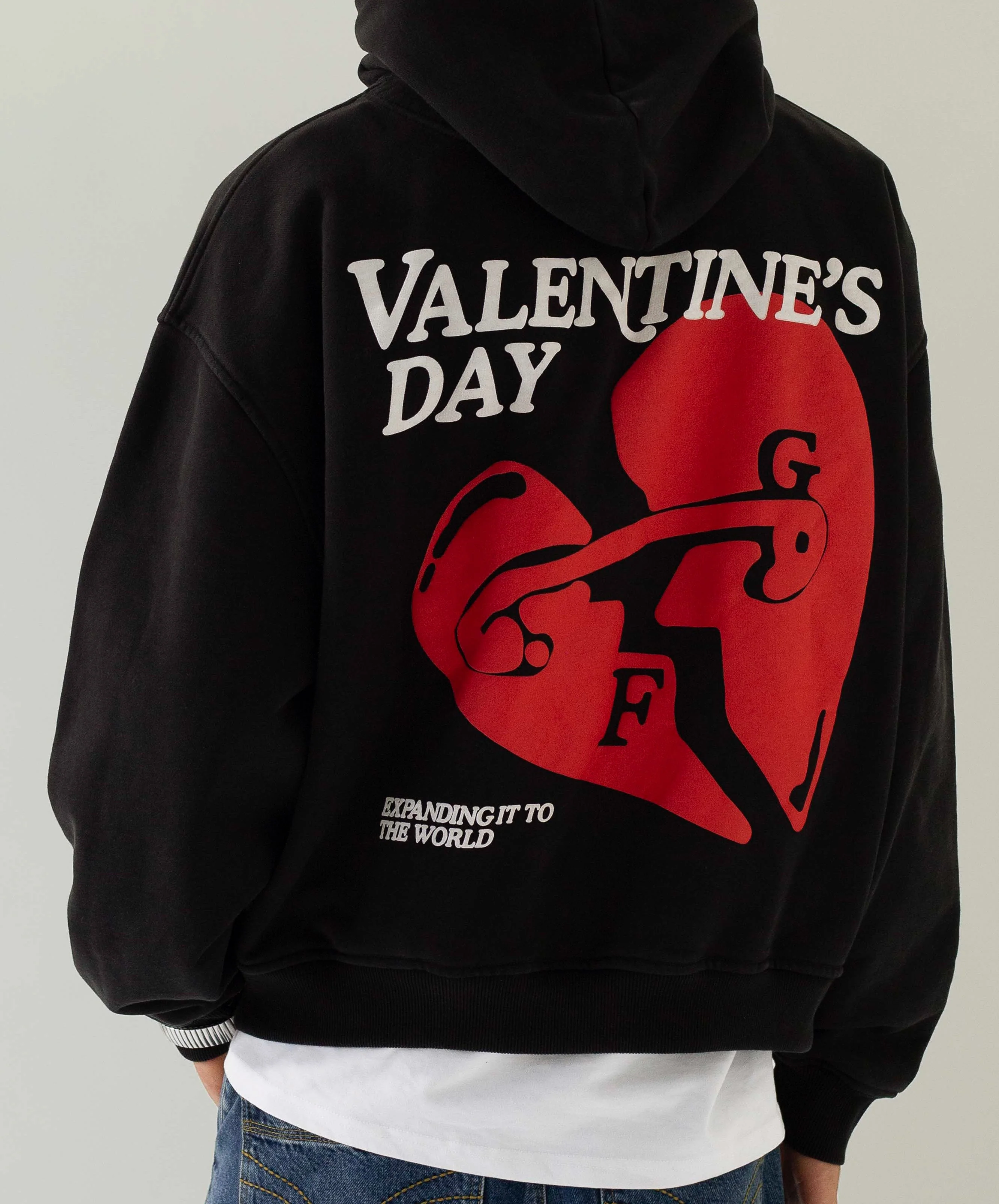 Valentine's Hoodie Black - Image 6